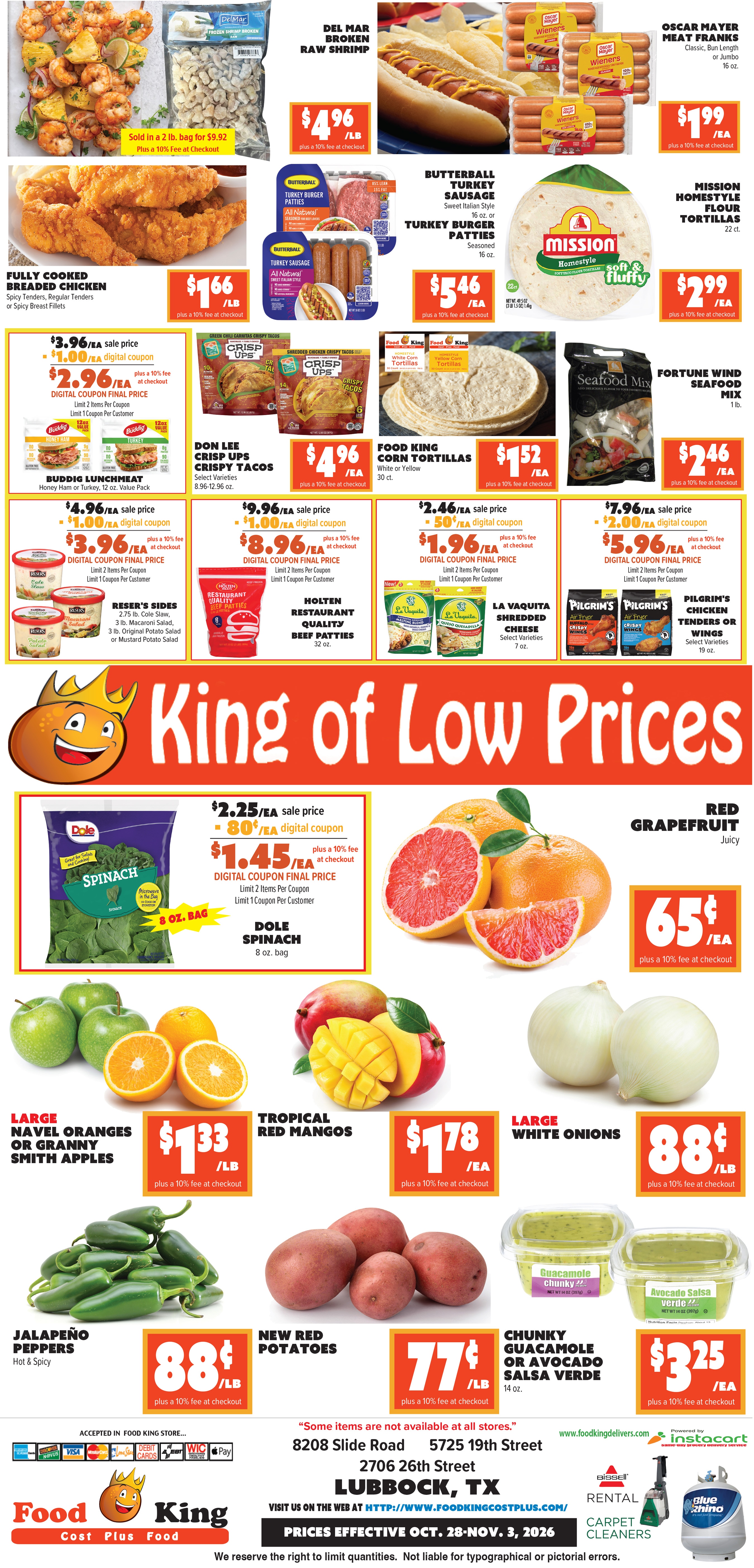 Food King Weekly Ad October 28 - November 3, 2026