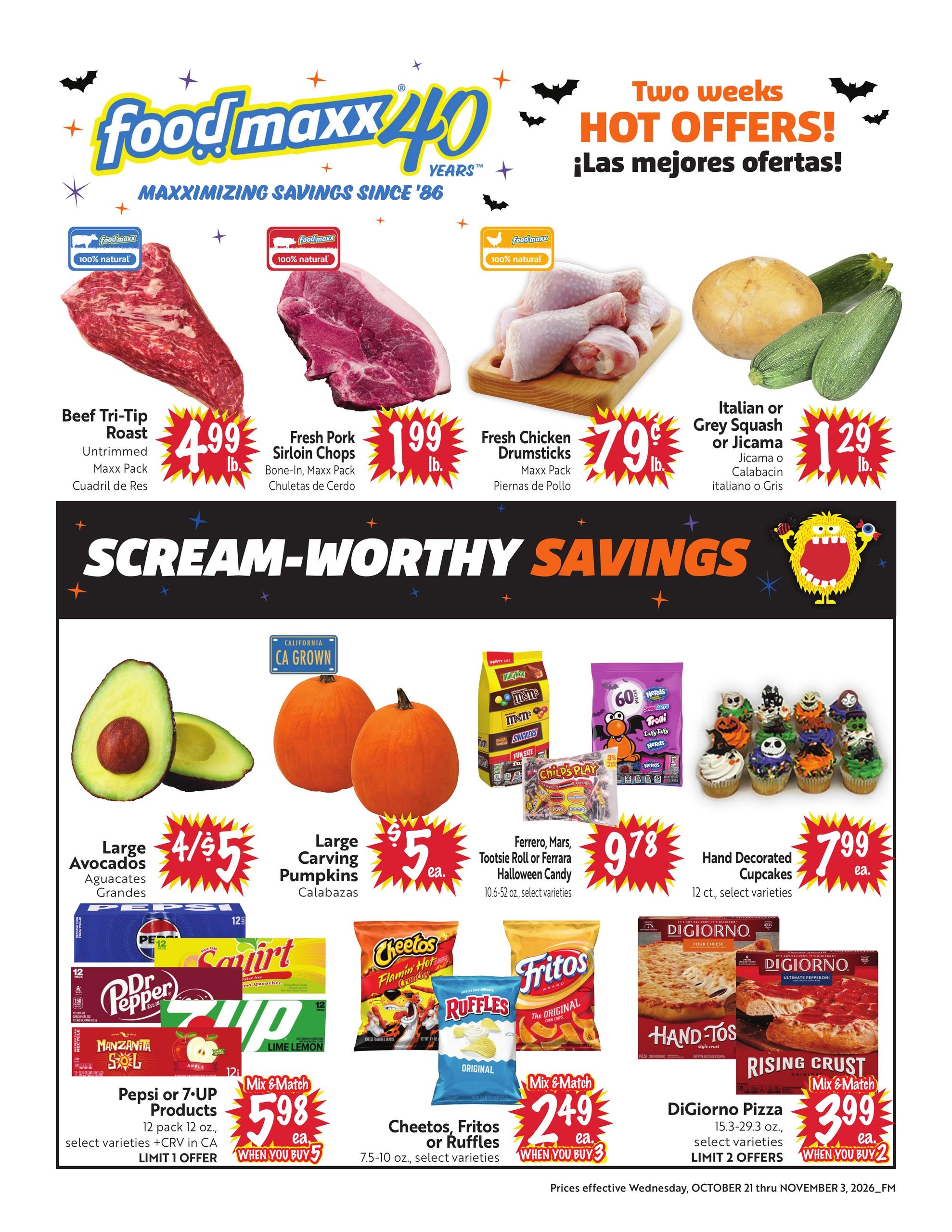 FoodMaxx Weekly Ad October 21 - November 3, 2026