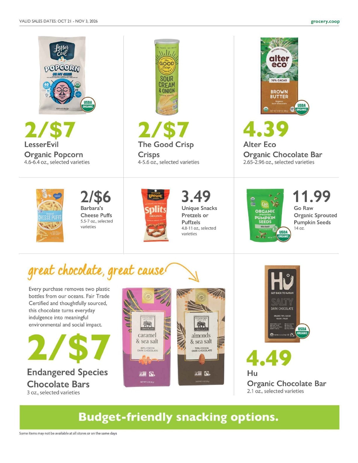 Franklin Community Co-op Co+op Deals Weekly Ad October 21 - November 3, 2026