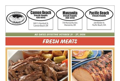 Fresh Foods Manzanita Weekly Ad October 21 - 27, 2026