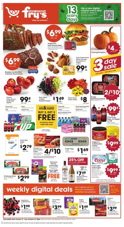 Fry's Food Stores (Avondale Area, AZ) Weekly Ad October 21 - 27, 2026