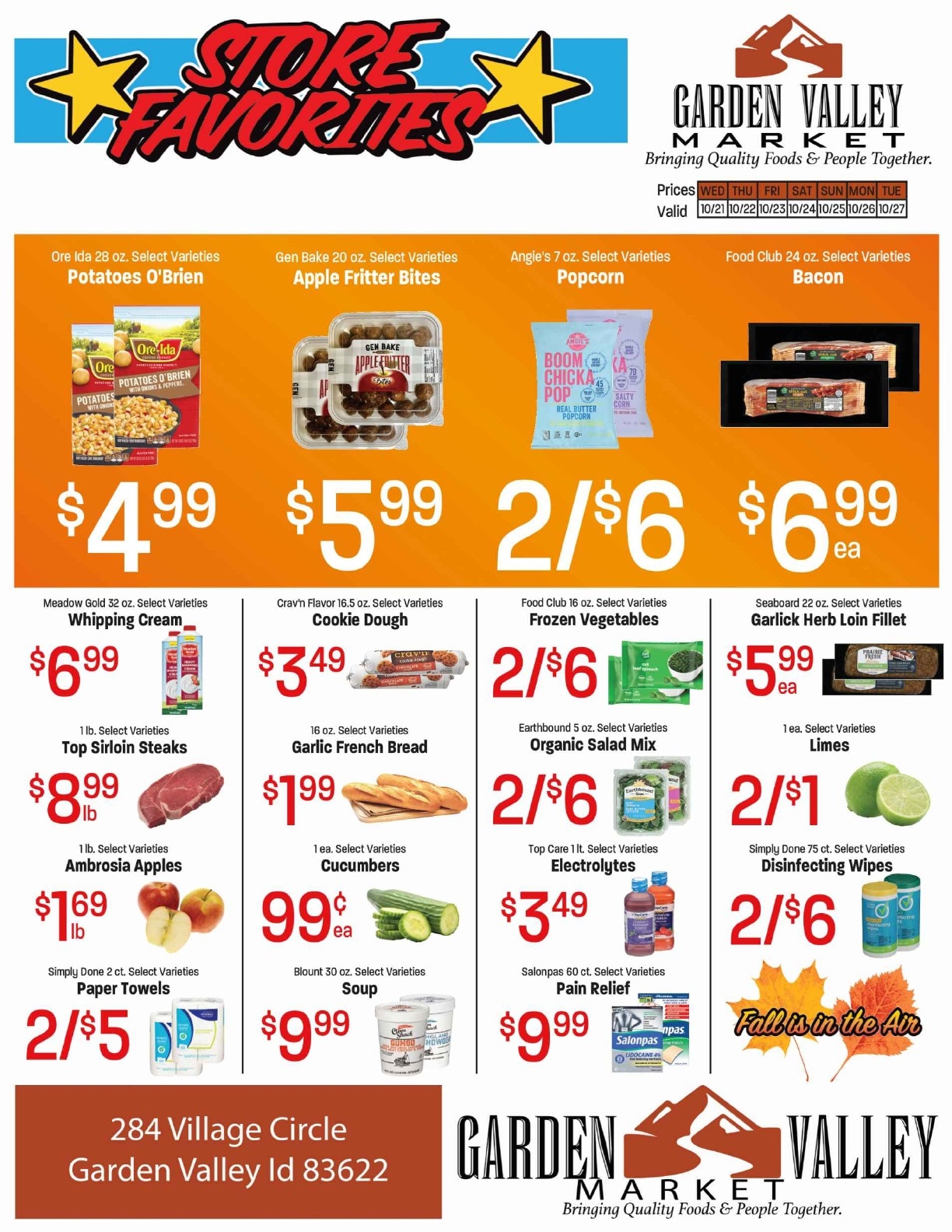 Garden Valley Market Weekly Ad October 21 - 27, 2026