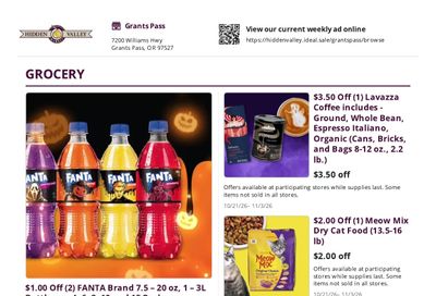 Hidden Valley Market Weekly Ad October 21 - November 3, 2026