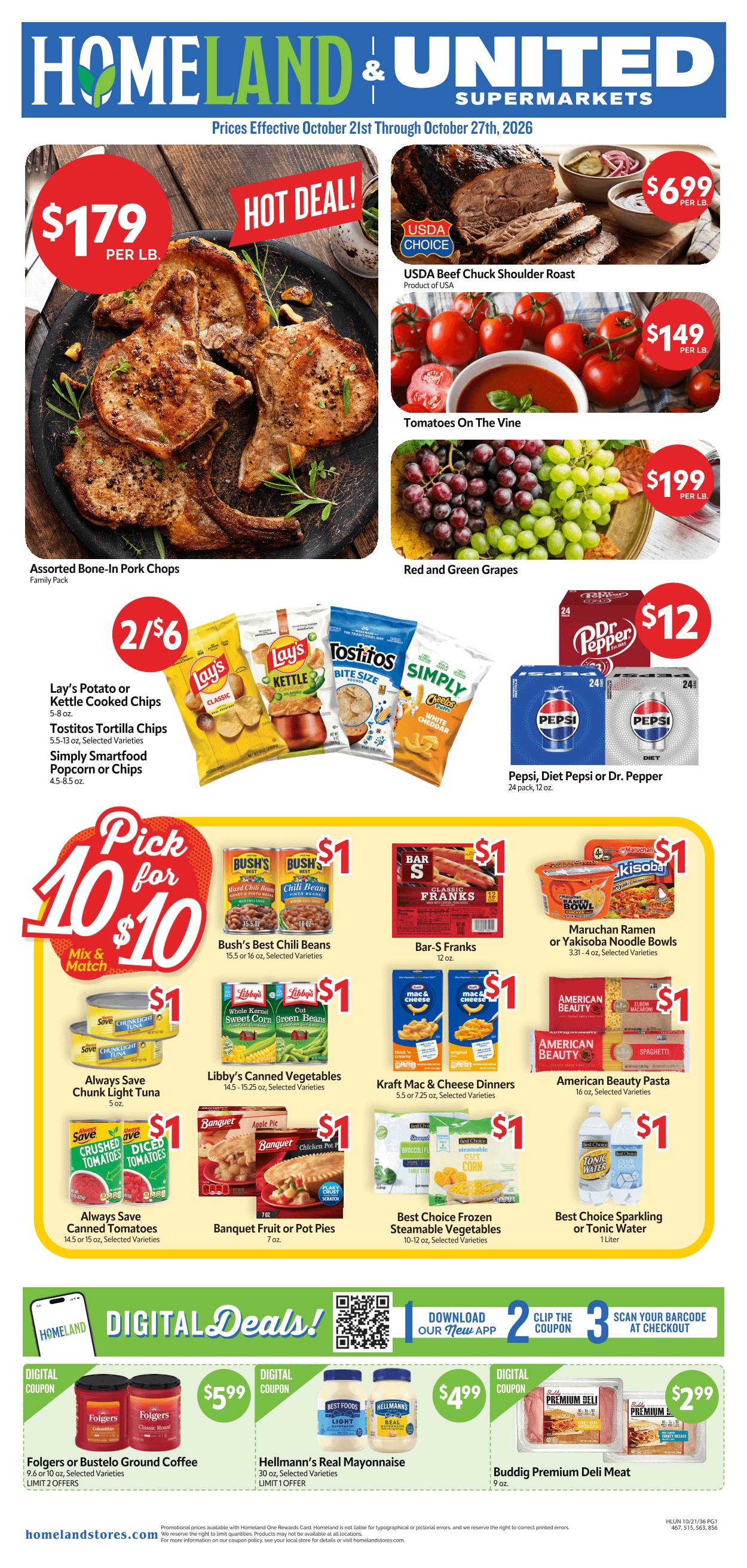 Homeland Stores (Bartlesville and Nowata, OK) Weekly Ad October 21 - 27, 2026