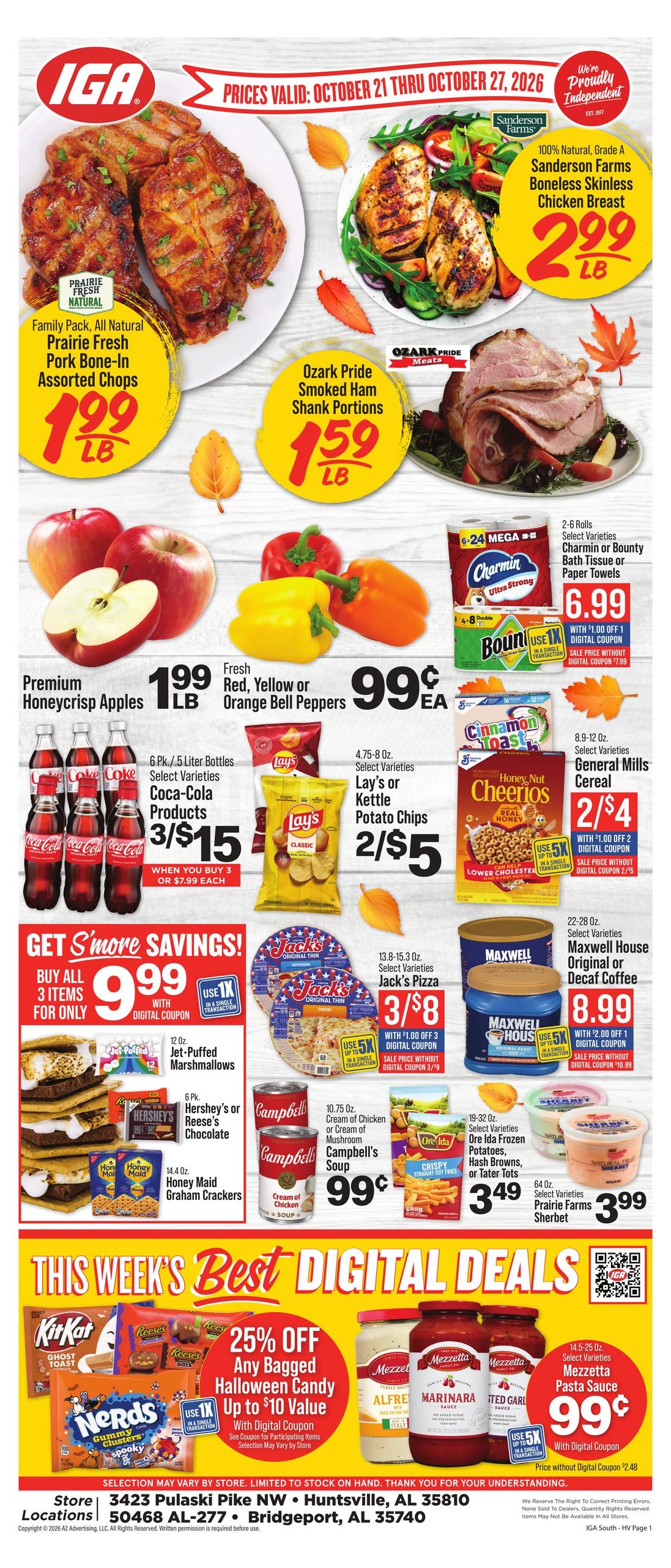IGA (Huntsville Area, AL) Weekly Ad October 21 - 27, 2026