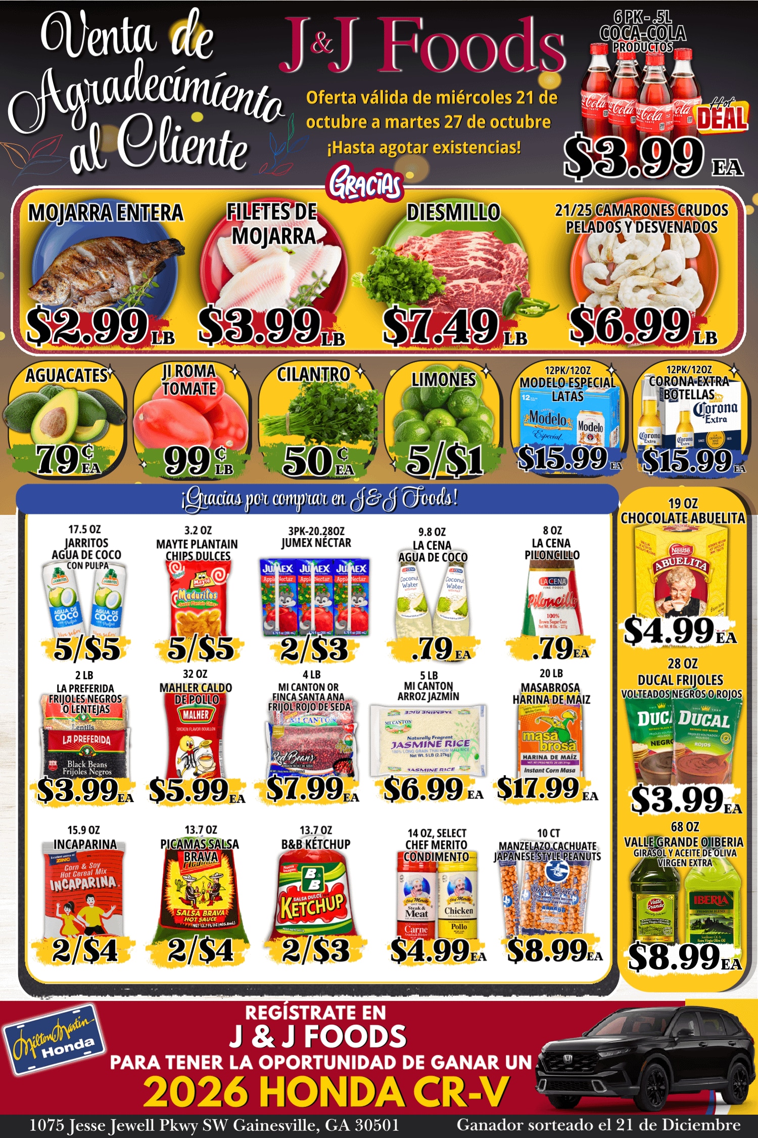 J&J Foods (1075 JESSE JEWELL PKWY SW, Gainesville, GA) Weekly Ad October 21 - 27, 2026
