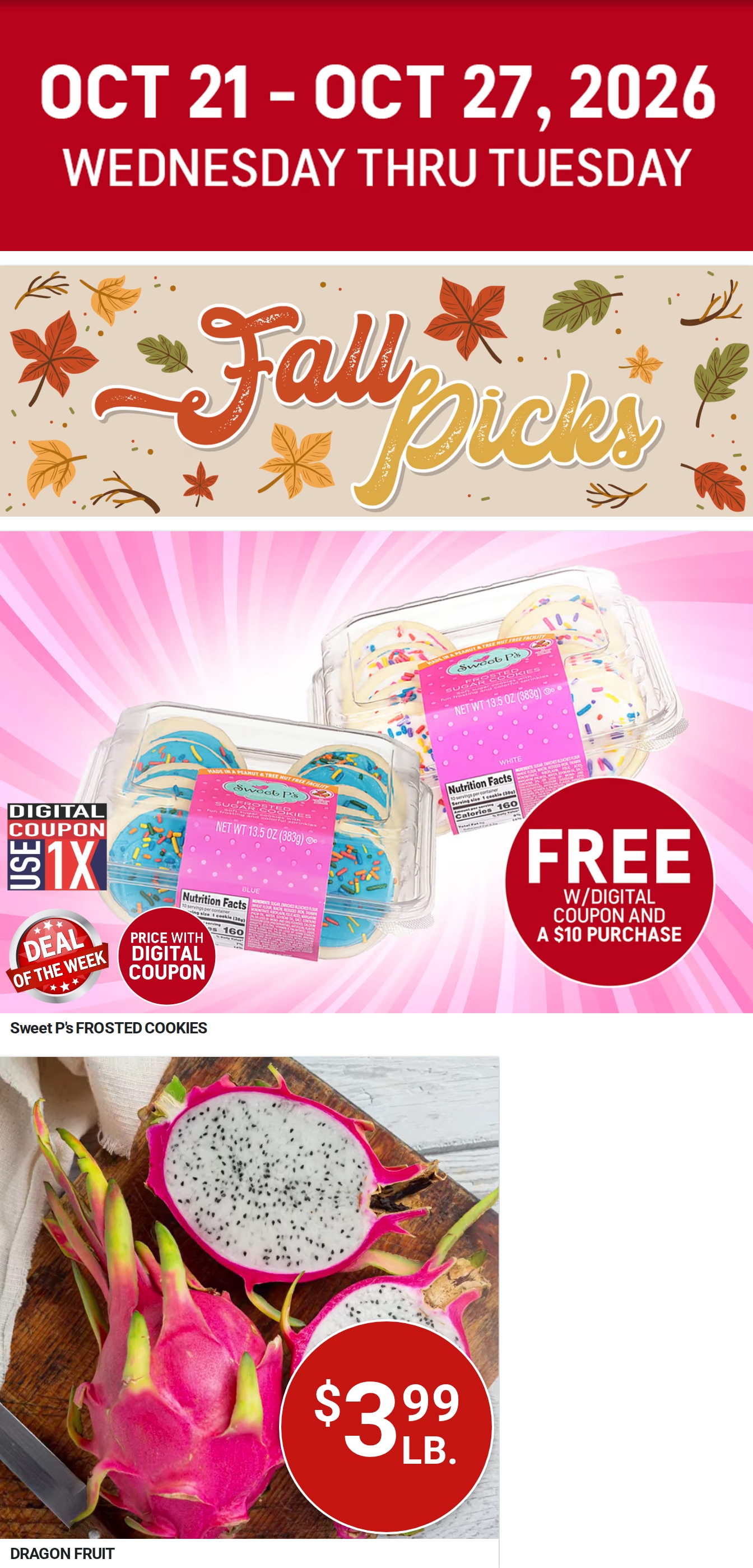 LaGree's Food Stores Weekly Ad October 21 - 27, 2026
