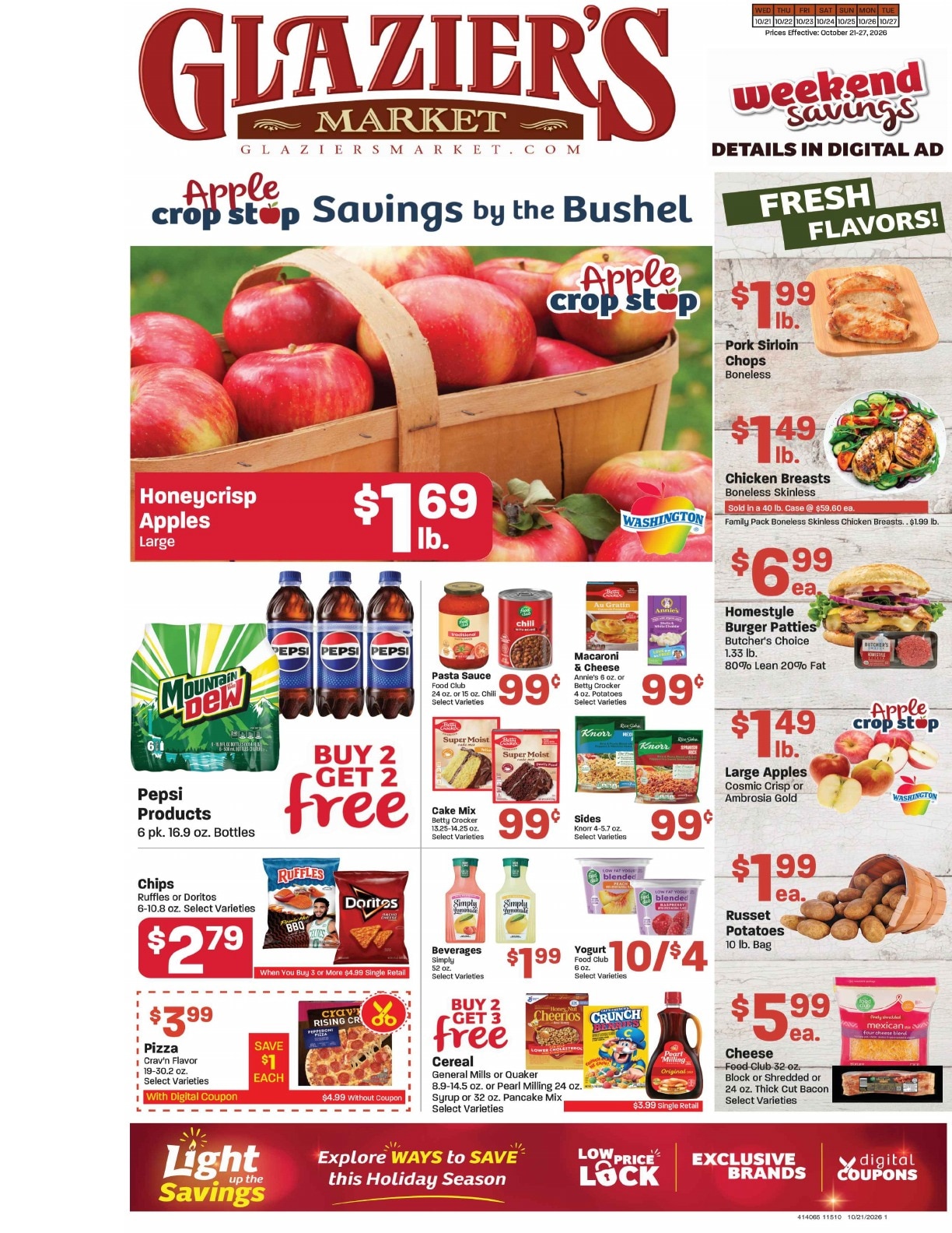 Glazier's Market Weekly Ad October 21 - 27, 2026