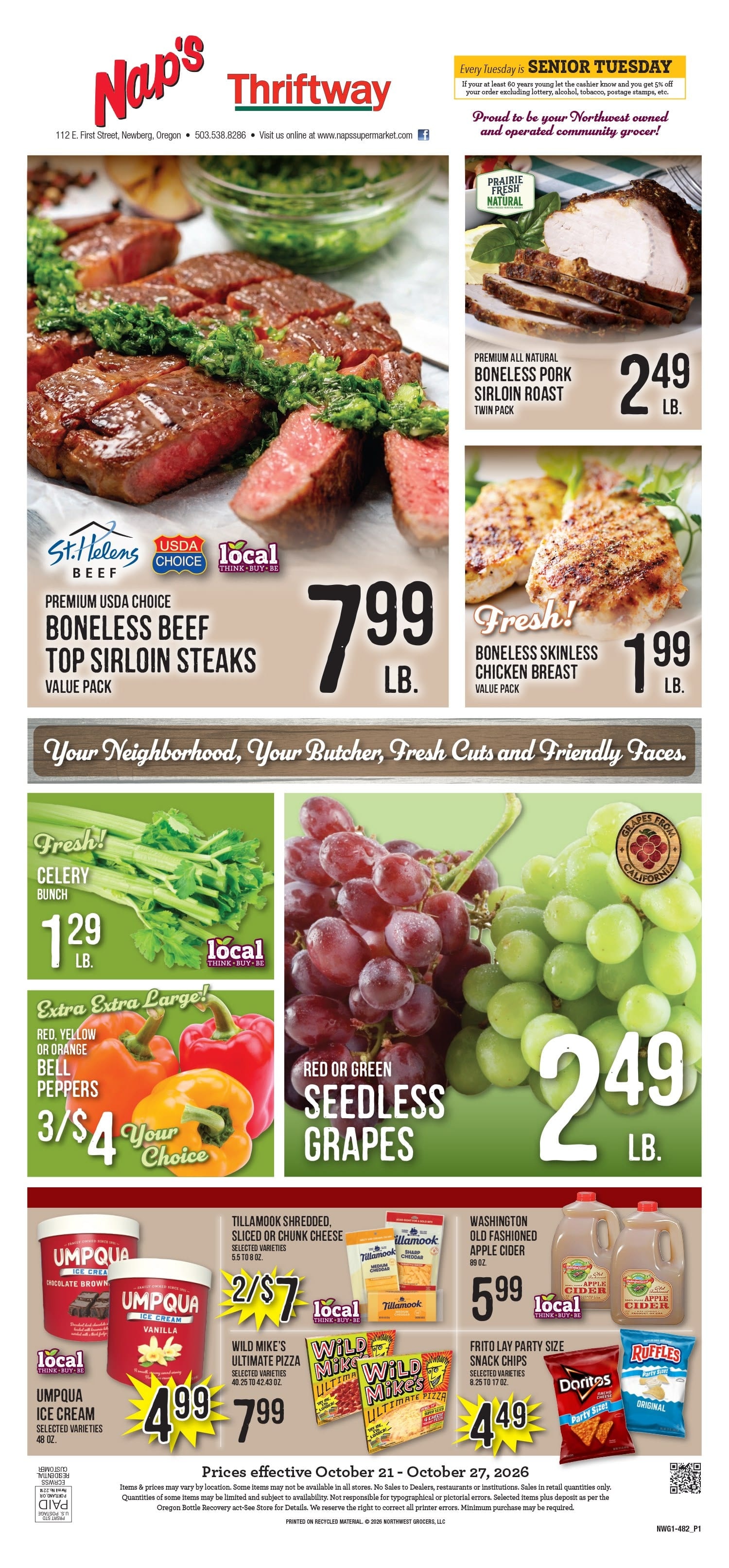 Nap's Thriftway Weekly Ad October 21 - 27, 2026