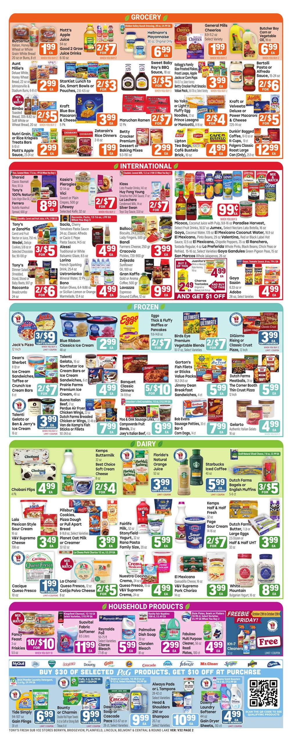 Tony's Fresh Market (Country Club Hills Area, IL) Weekly Ad October 21 - 27, 2026