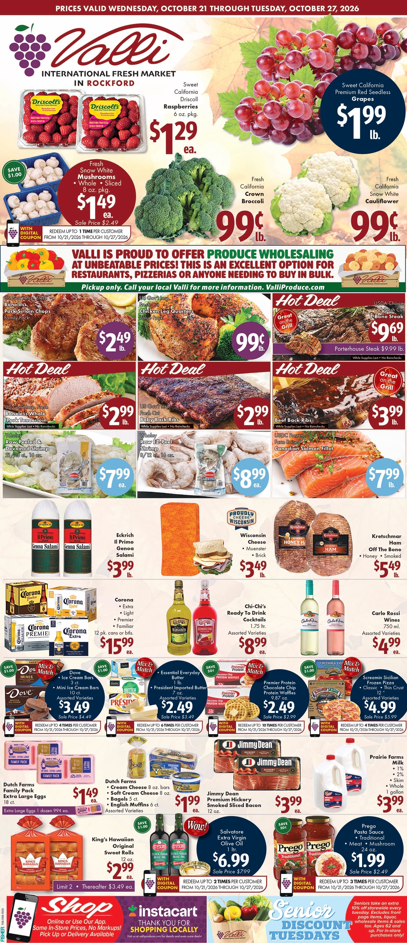 Valli Produce (Rockford, IL) Weekly Ad October 21 - 27, 2026