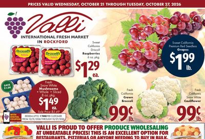 Valli Produce (Rockford, IL) Weekly Ad October 21 - 27, 2026