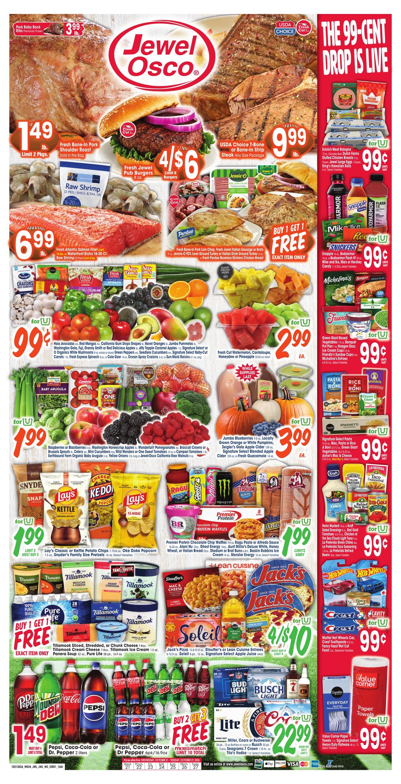 Jewel-Osco (Bellevue Area, IA) Weekly Ad October 21 - 27, 2026