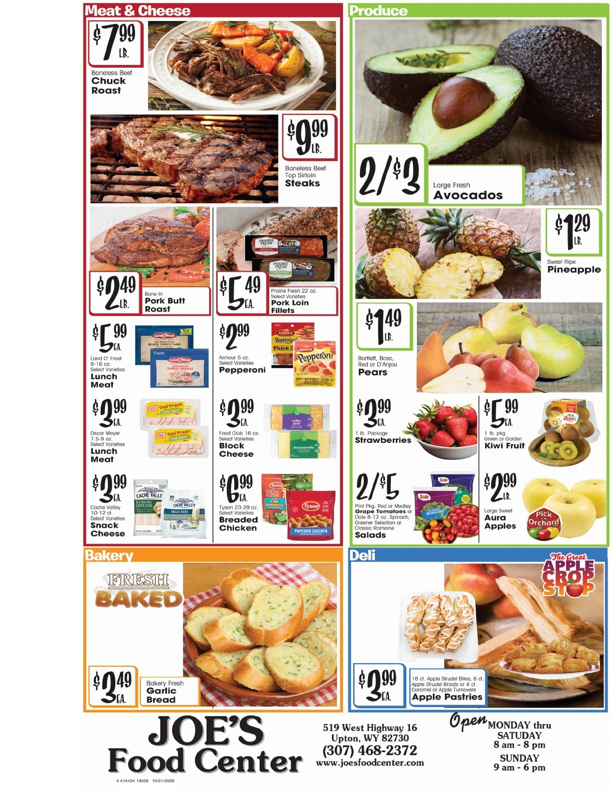 Joe's Food Center Weekly Ad October 21 - 27, 2026