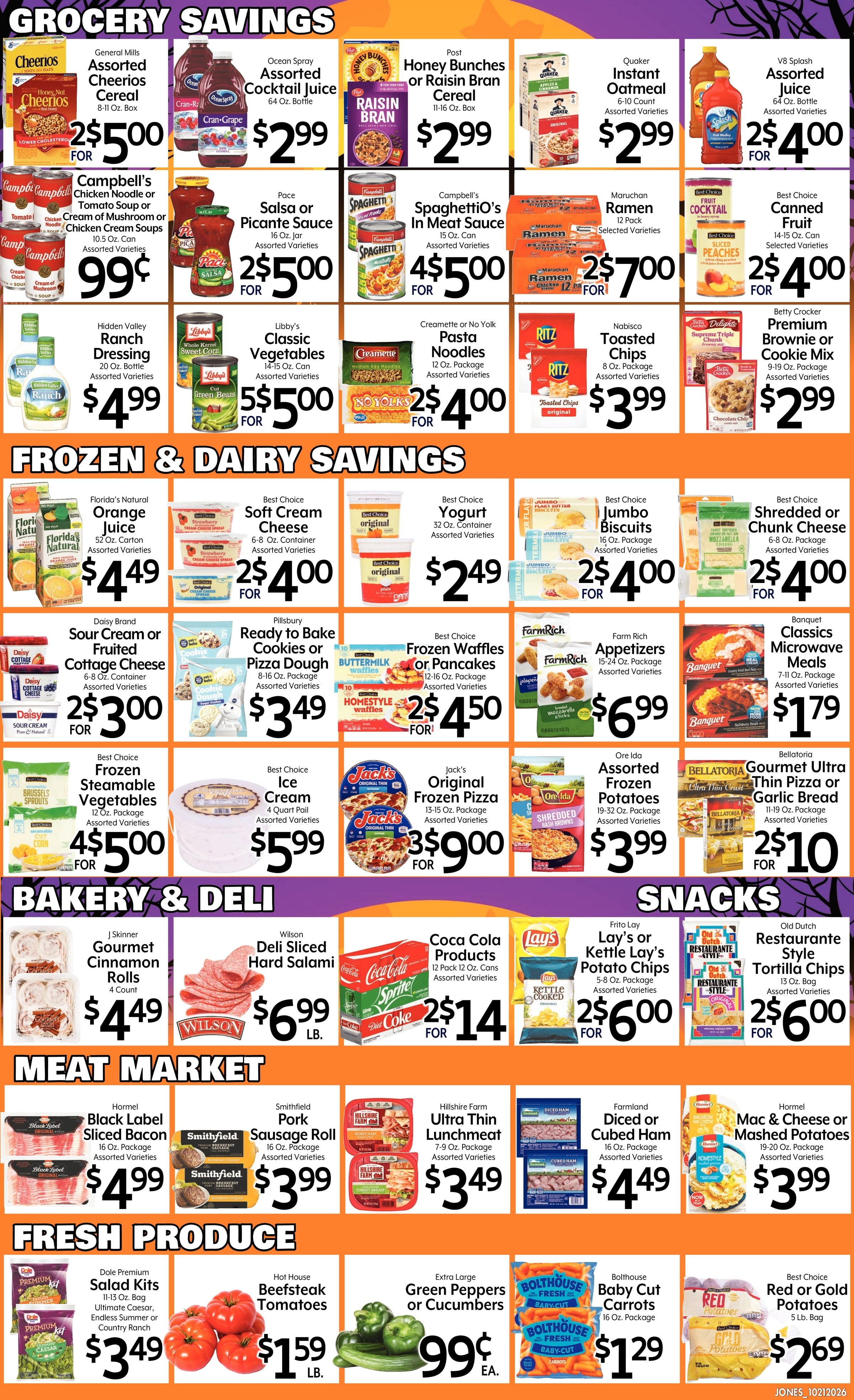 Jones' Food Center SCARY GREAT Deals!! Weekly Ad October 21 - 27, 2026