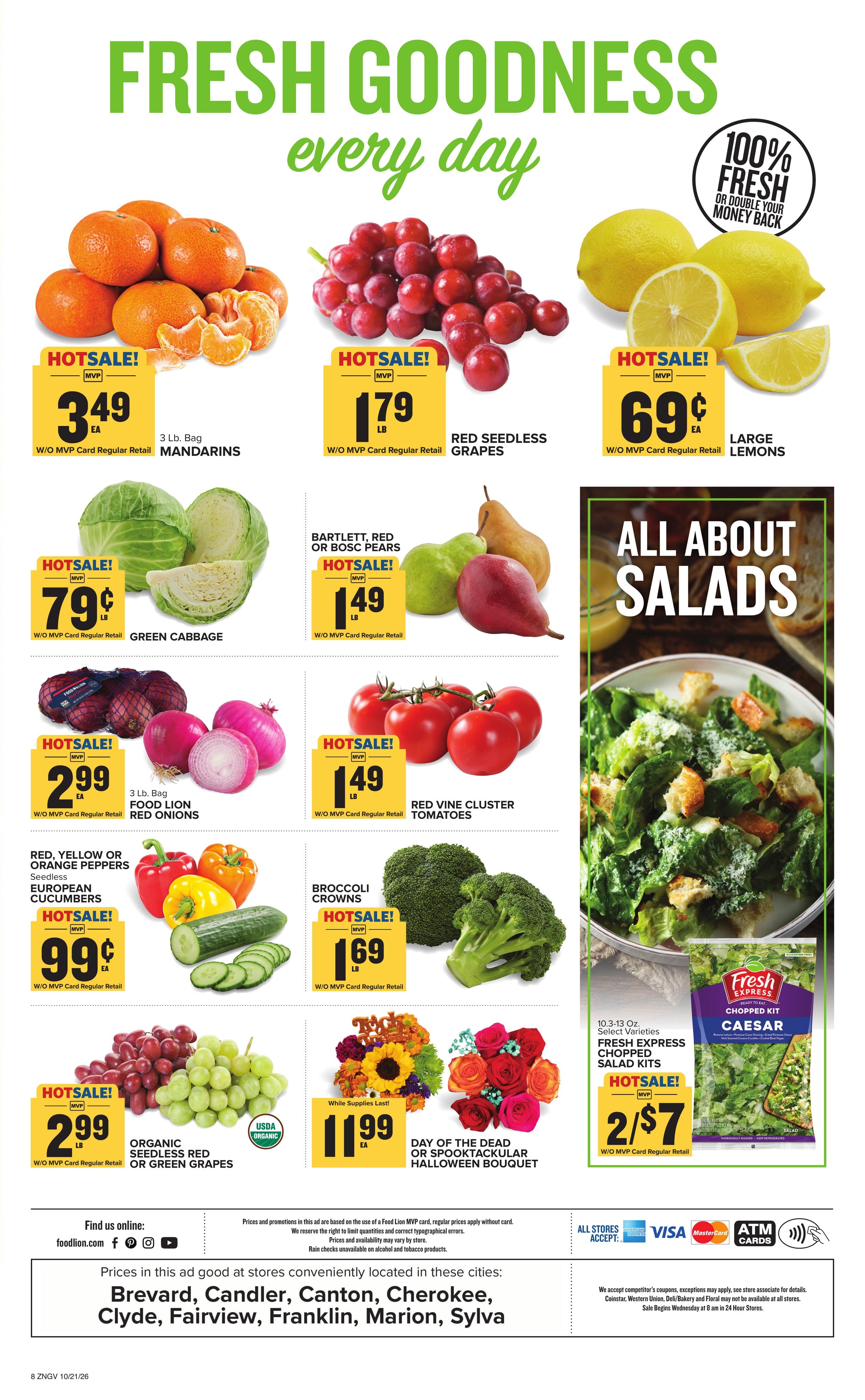 Food Lion (Andrews Area, NC) Weekly Ad October 21 - 27, 2026