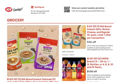Fort Salonga IGA Weekly Ad October 21 - November 3, 2026