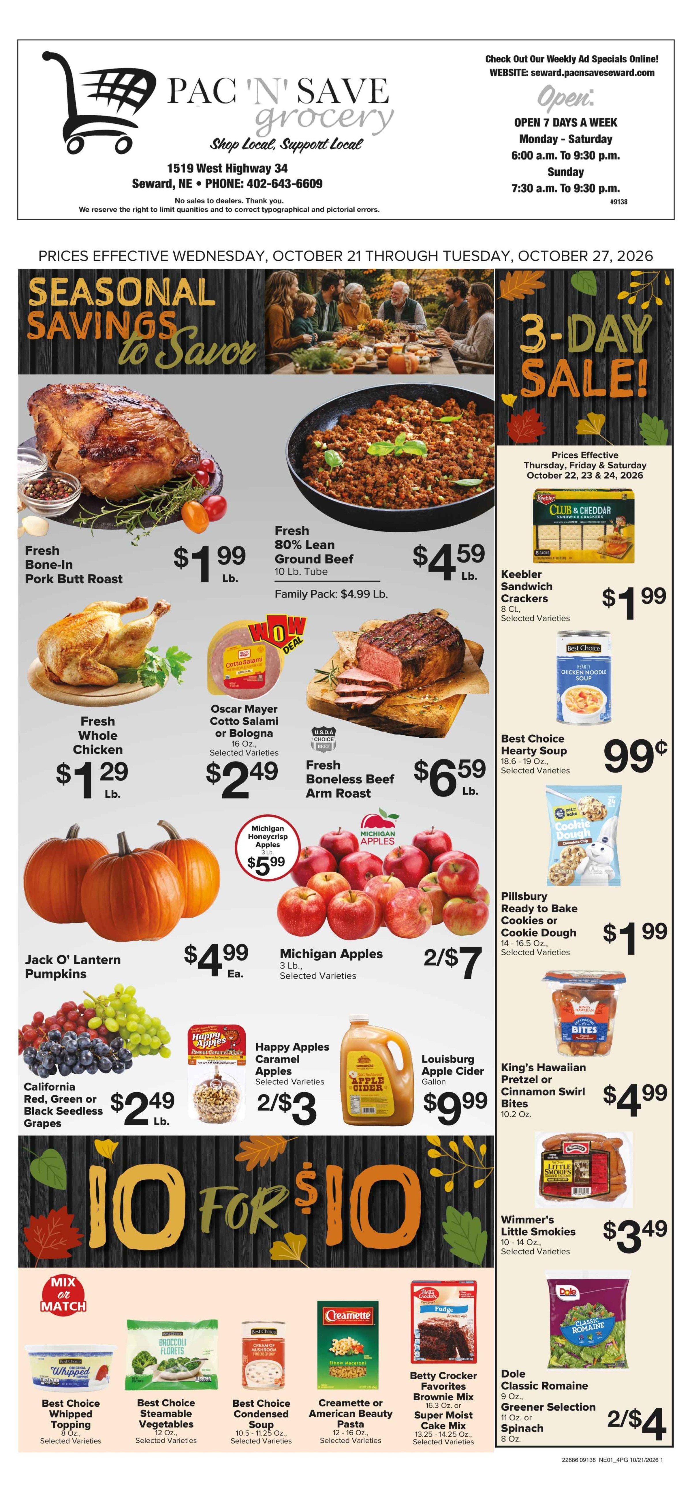 Pac N Save Weekly Ad October 21 - 27, 2026