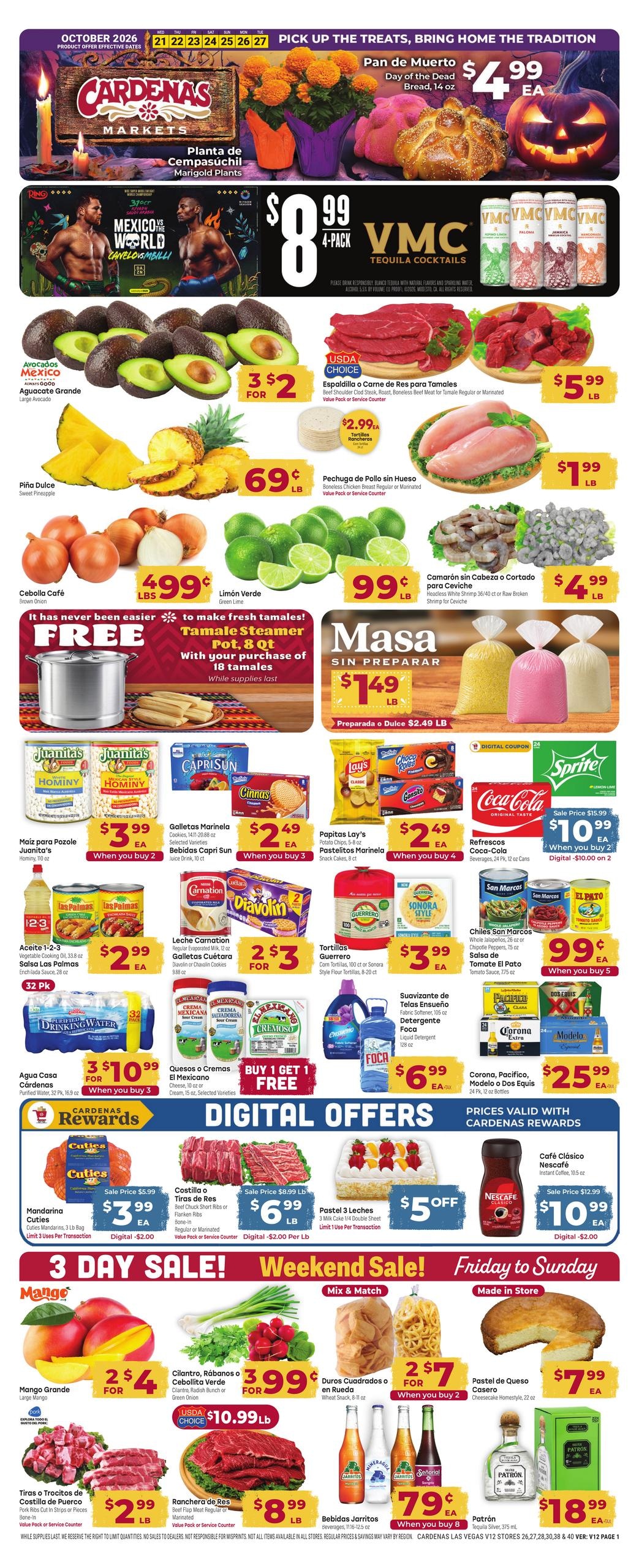Cardenas Markets (Henderson Area, NV) Weekly Ad October 21 - 27, 2026