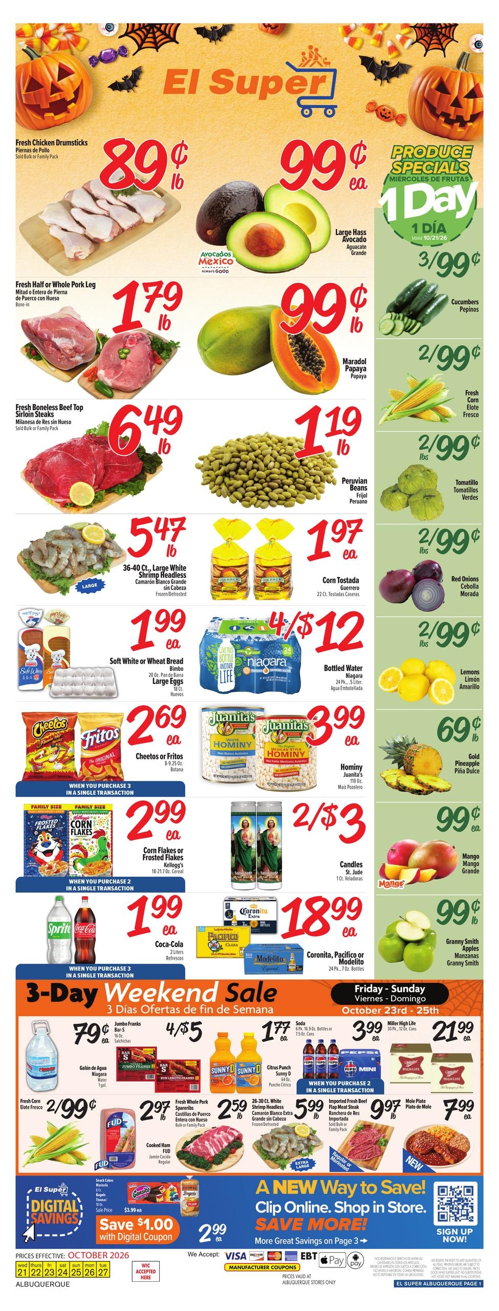 El Super (Albuquerque-Rio Rancho Area, NM) Weekly Ad October 21 - 27, 2026