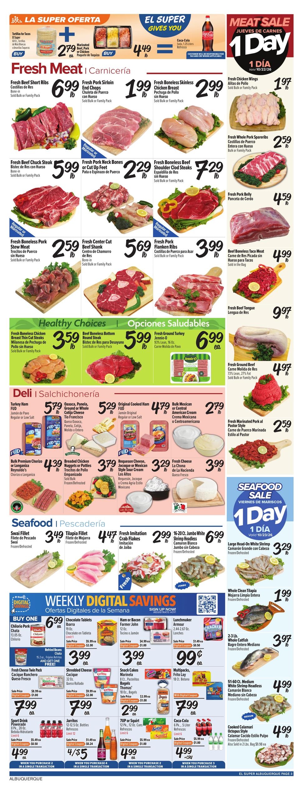 El Super (Albuquerque-Rio Rancho Area, NM) Weekly Ad October 21 - 27, 2026