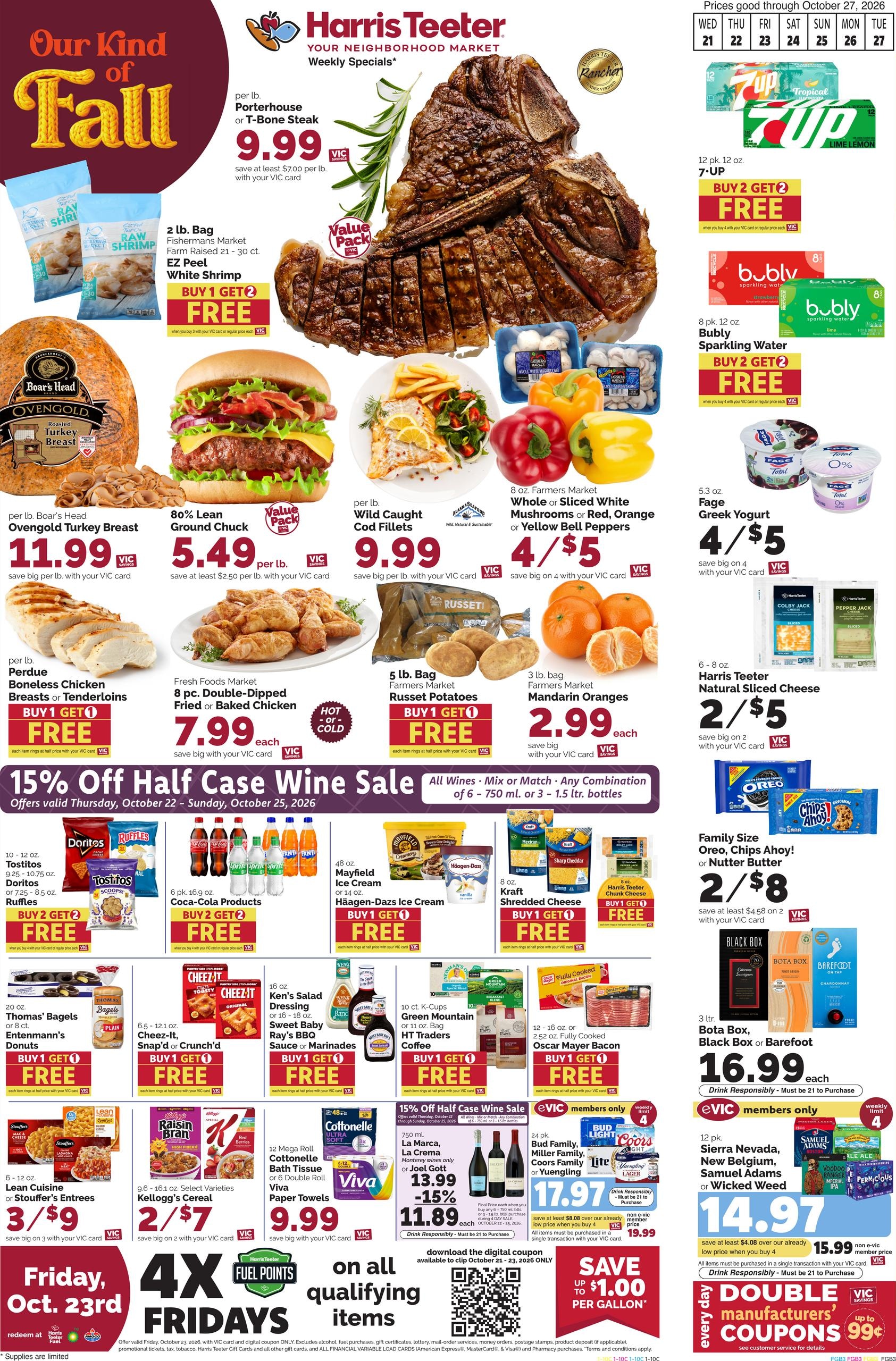 Harris Teeter (Charlotte-Salisbury Area, NC) Weekly Ad October 21 - 27, 2026