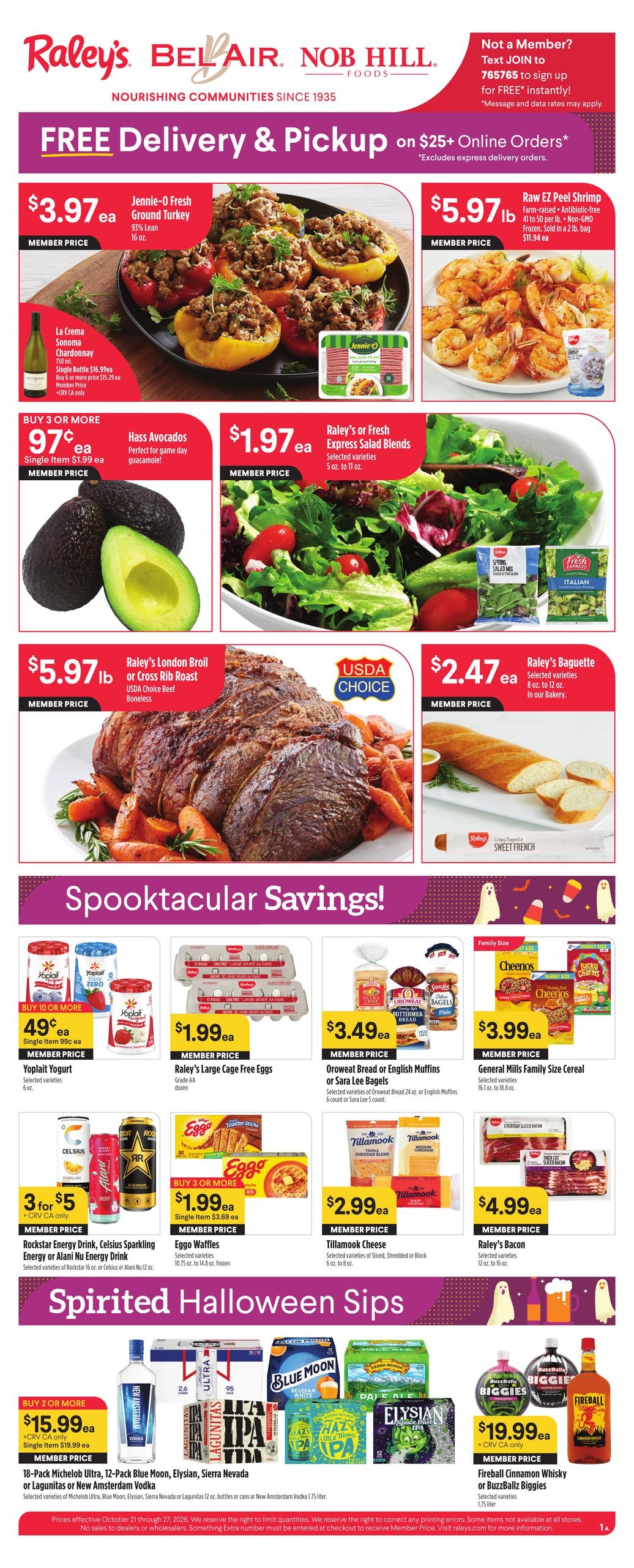 Raley's Weekly Ad October 21 - 27, 2026
