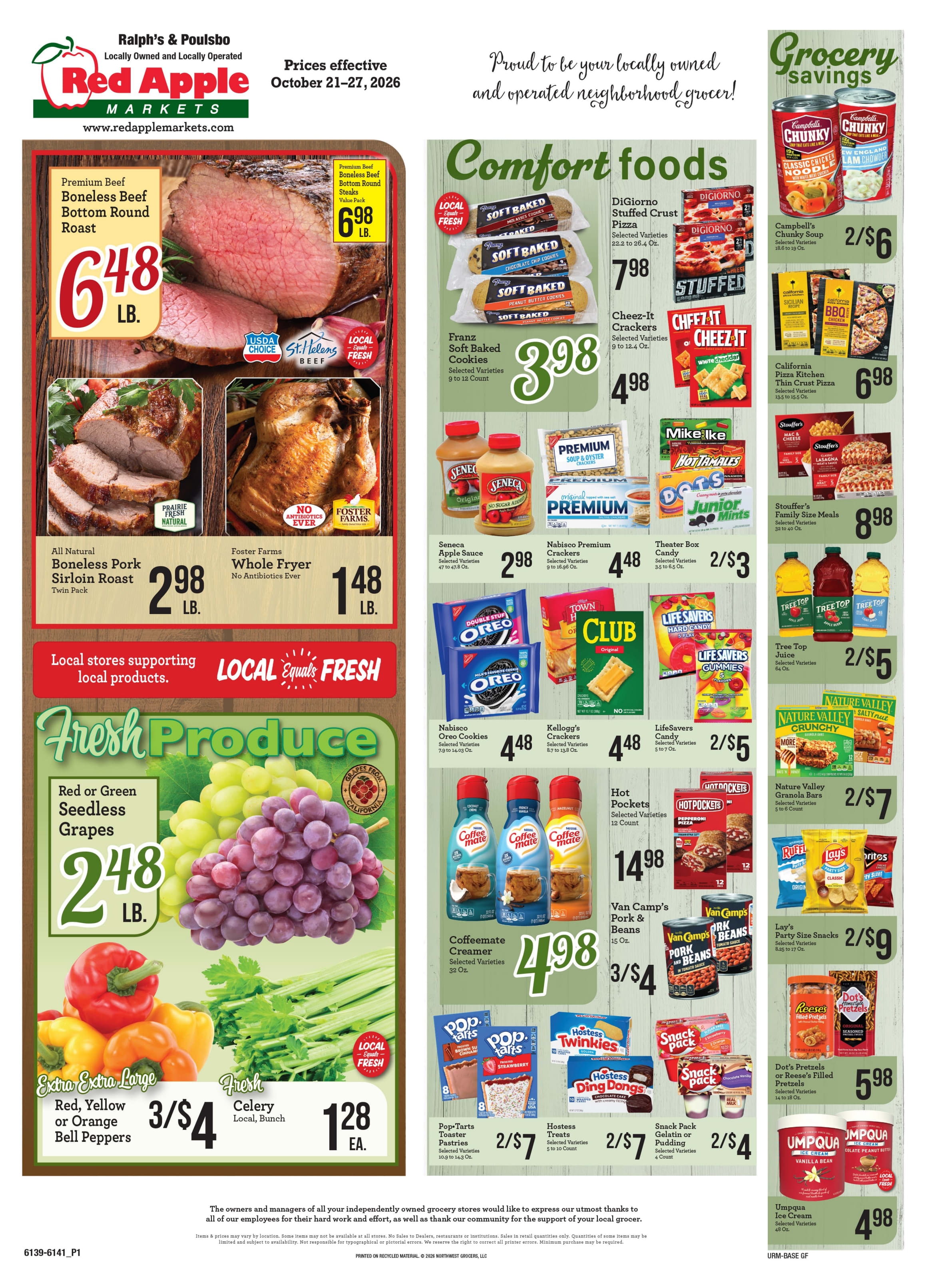 Ralph's and Poulsbo Red Apple Markets Weekly Ad October 21 - 27, 2026