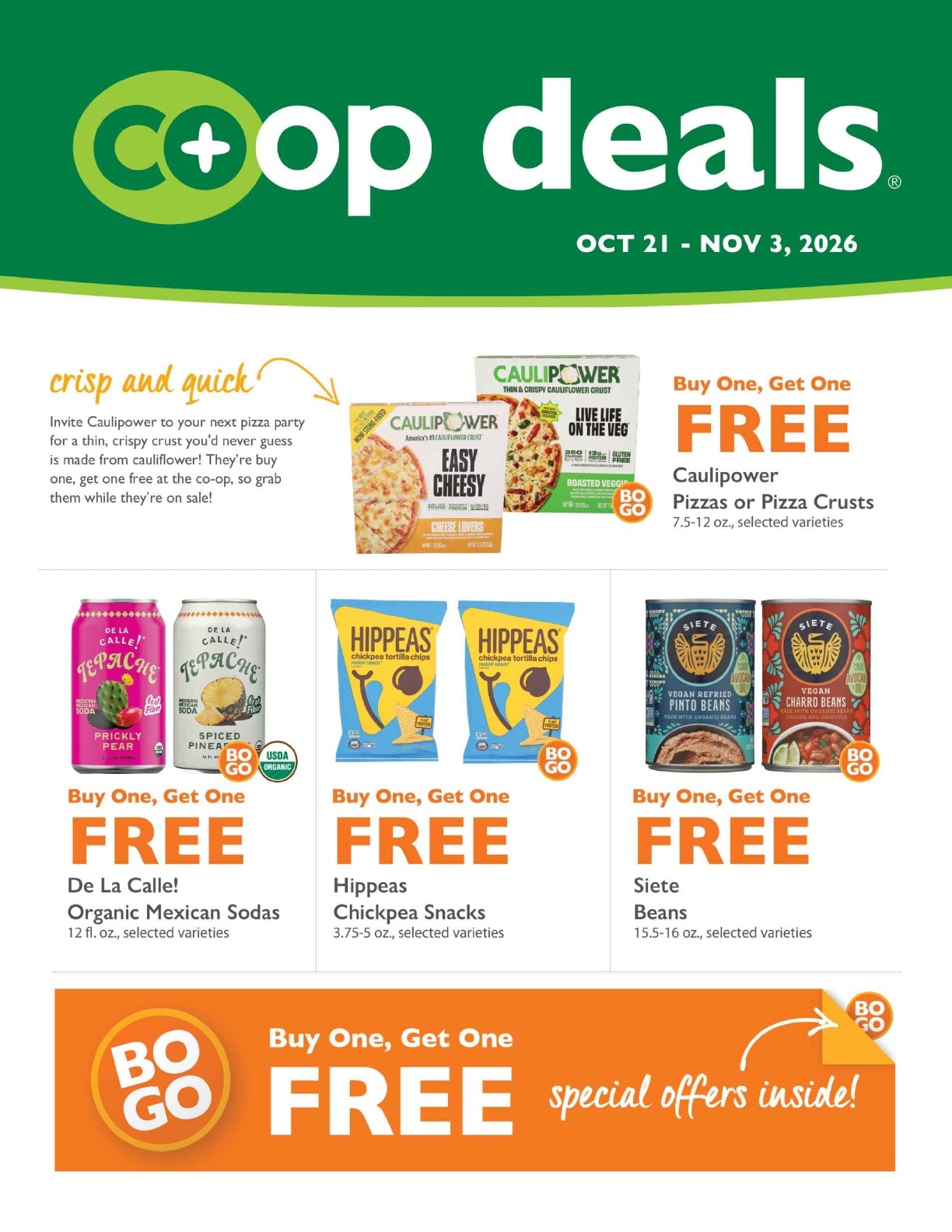 Sacramento Natural Foods Co-op Co+op Deals Weekly Ad October 21 - November 3, 2026