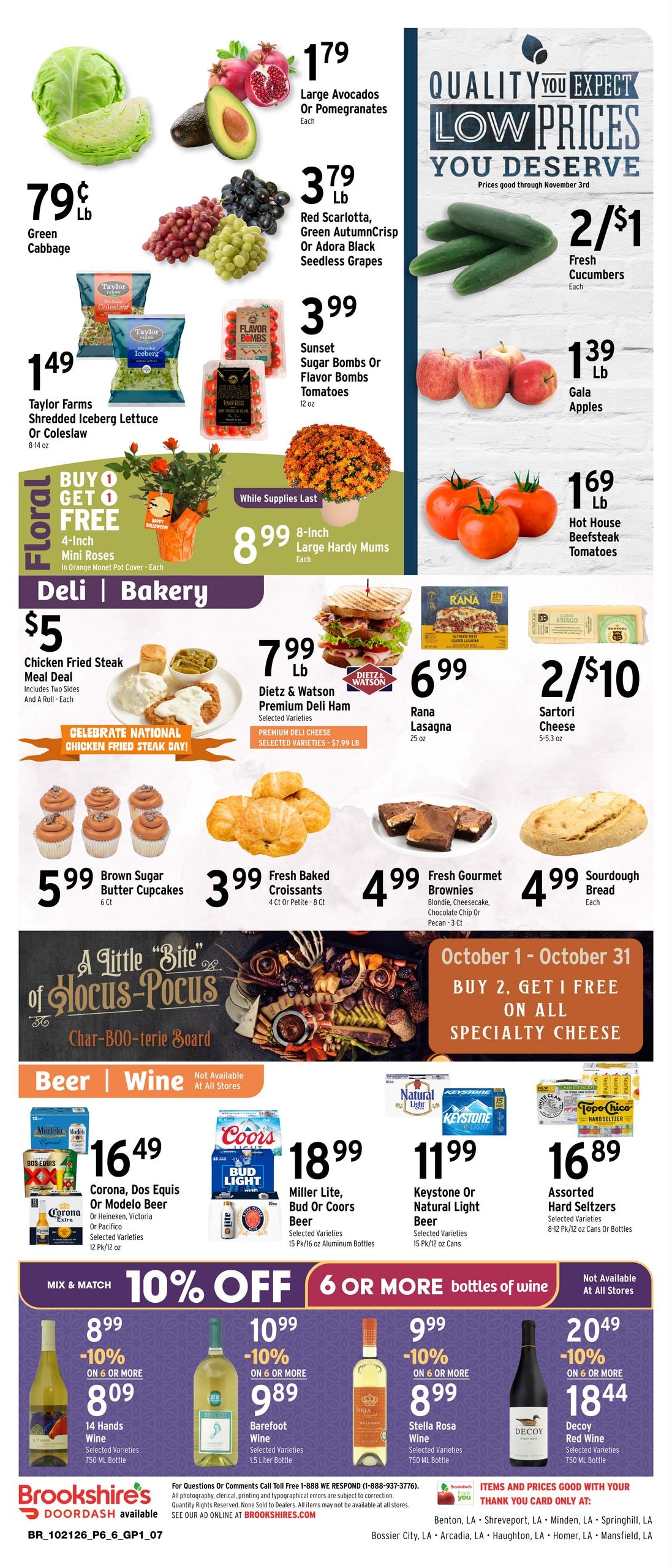 Brookshire's (Grand Cane-Shreveport Area, LA) Weekly Ad October 21 - 27, 2026