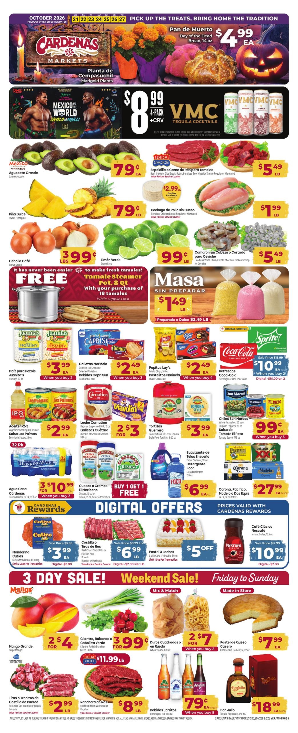 Cardenas Markets (Hughson Area, CA) Weekly Ad October 21 - 27, 2026