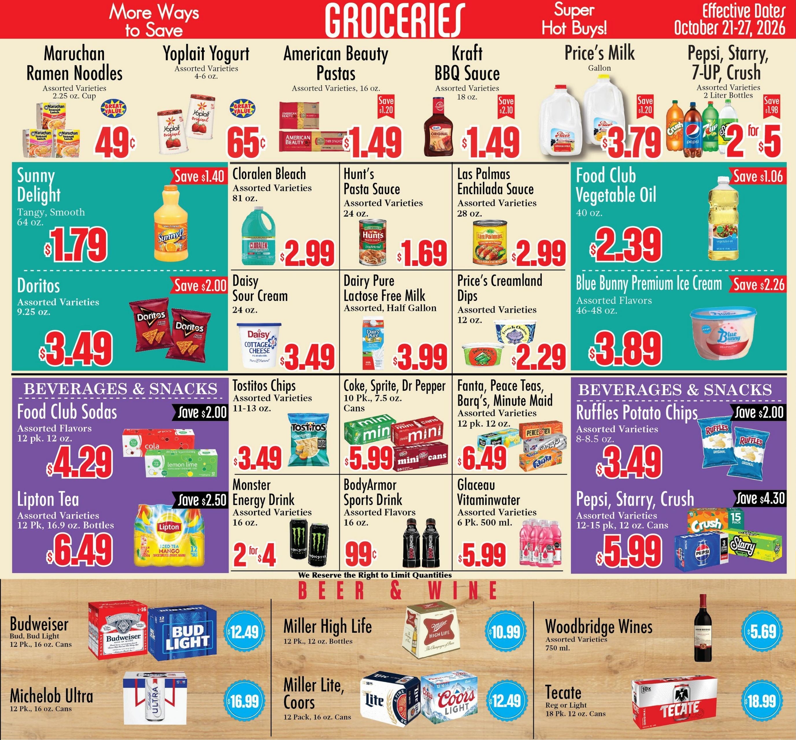Food City Supermarkets (El Paso Area, TX) Weekly Ad October 21 - 27, 2026