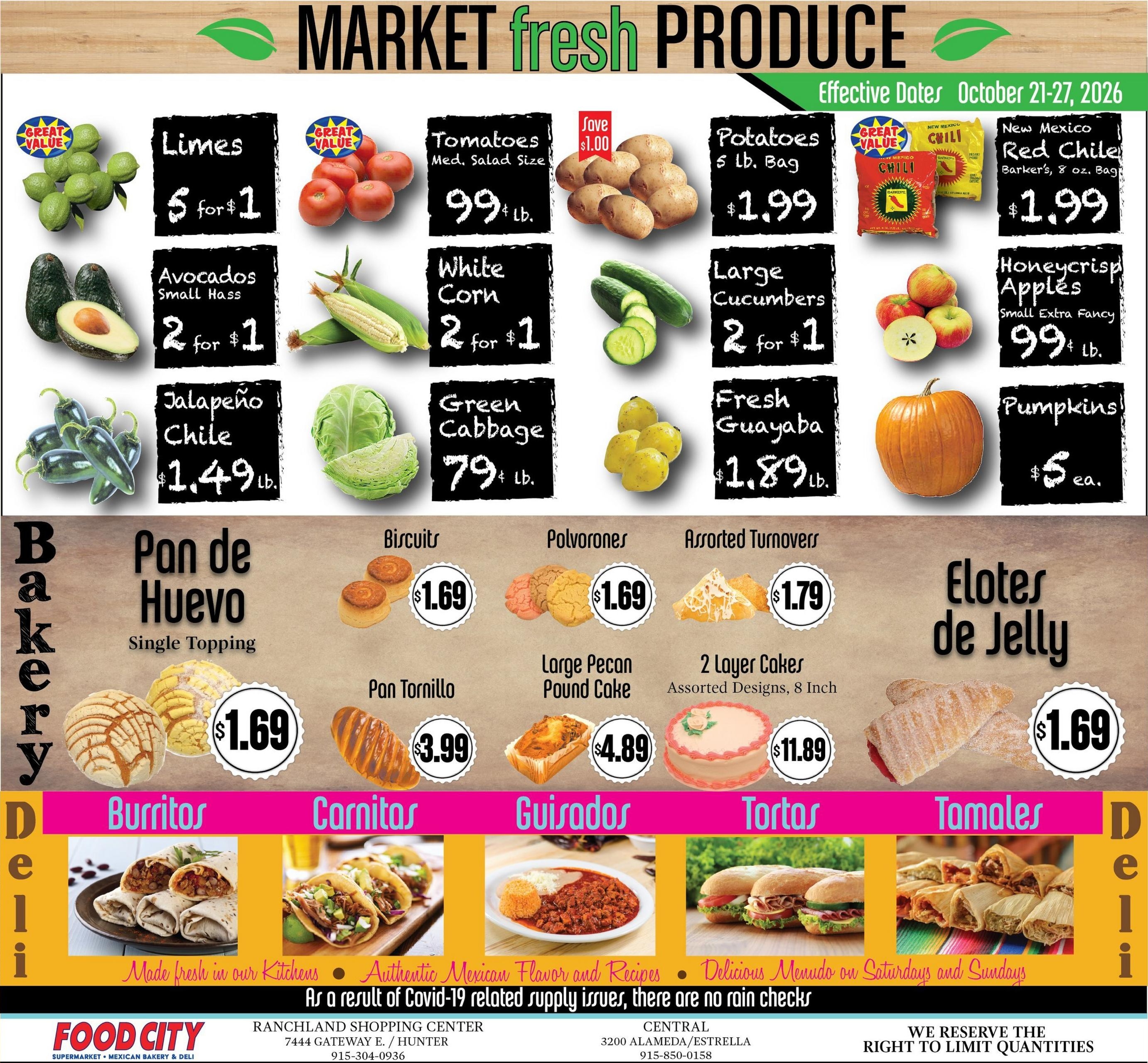 Food City Supermarkets (El Paso Area, TX) Weekly Ad October 21 - 27, 2026
