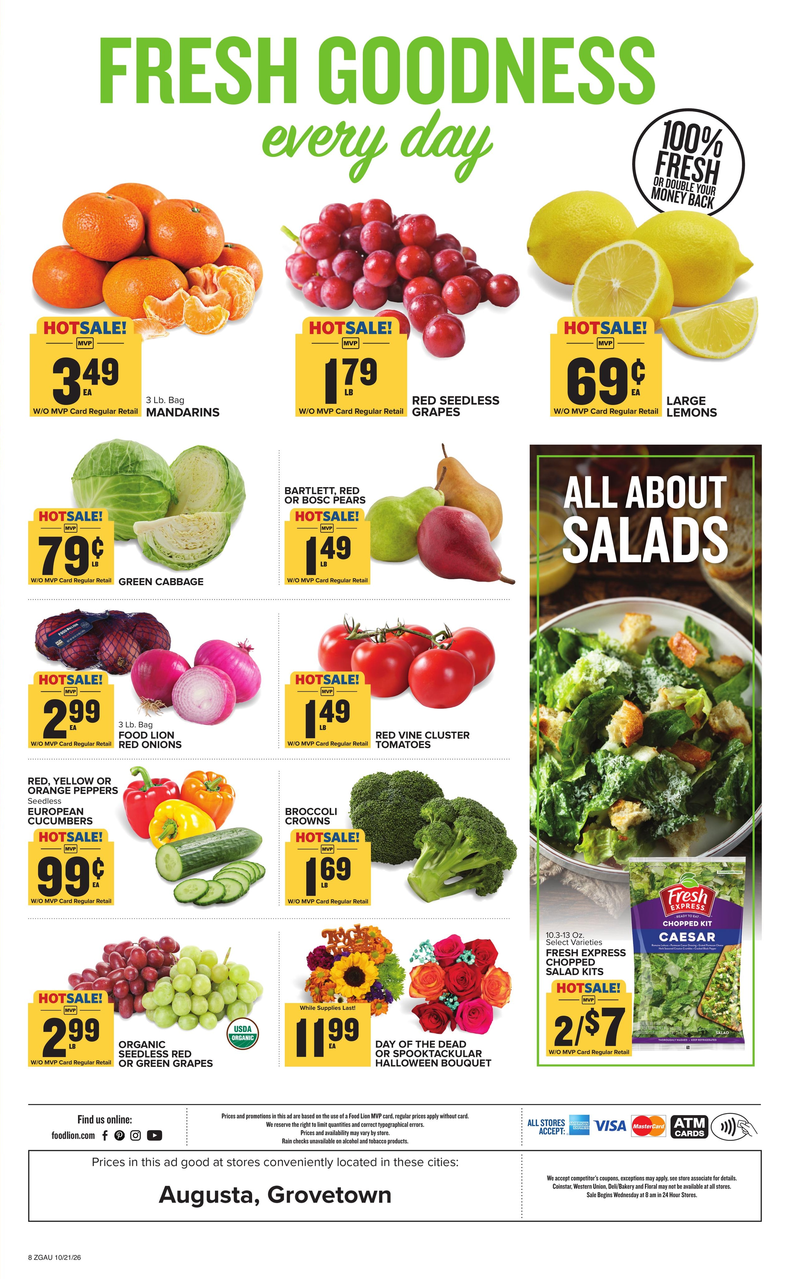 Food Lion (Augusta Area, GA) Weekly Ad October 21 - 27, 2026
