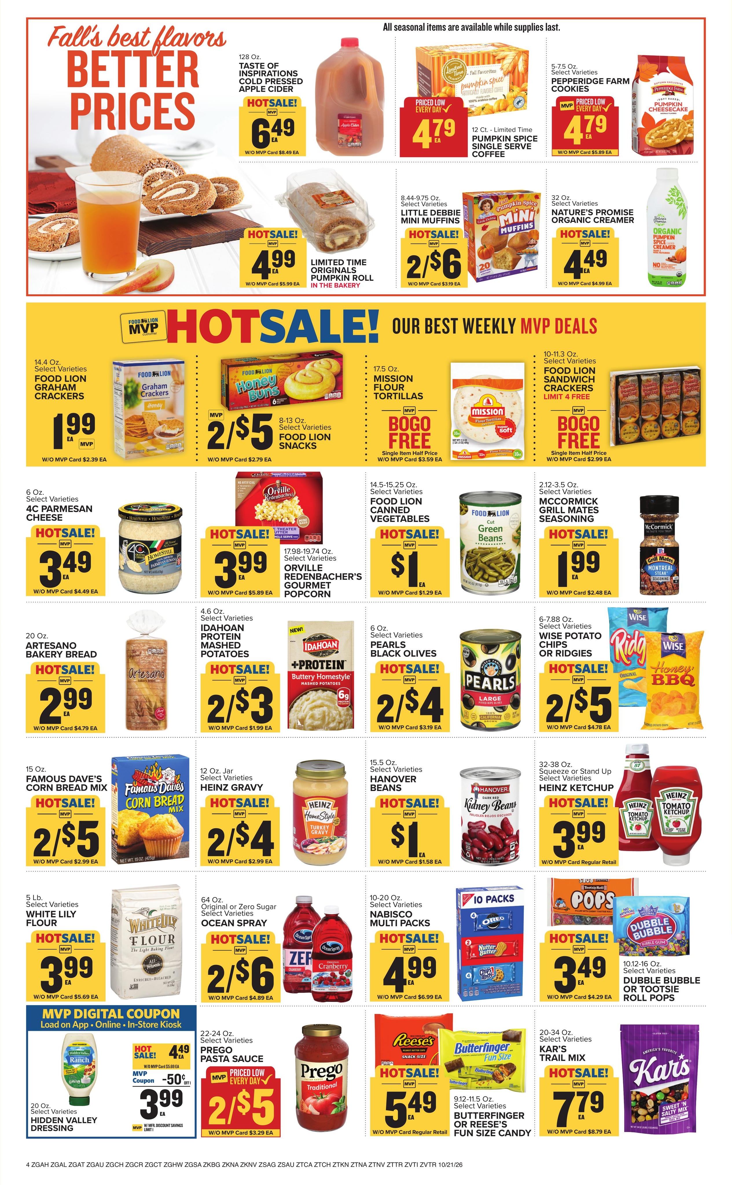 Food Lion (Augusta Area, GA) Weekly Ad October 21 - 27, 2026
