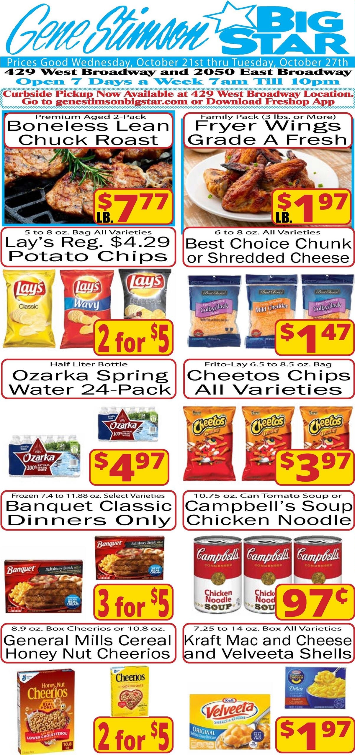Gene Stimson Big Star Weekly Ad October 21 - 27, 2026