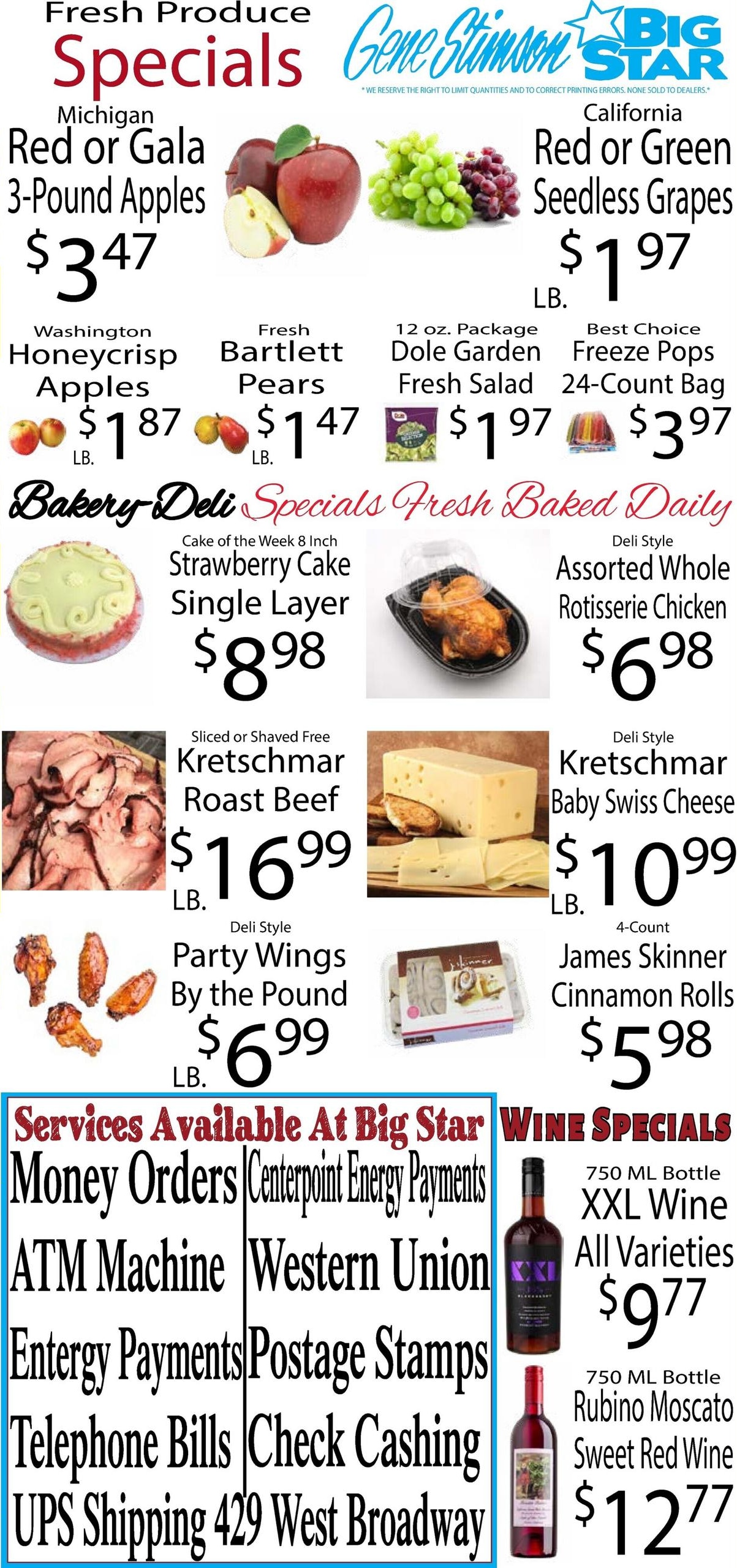 Gene Stimson Big Star Weekly Ad October 21 - 27, 2026