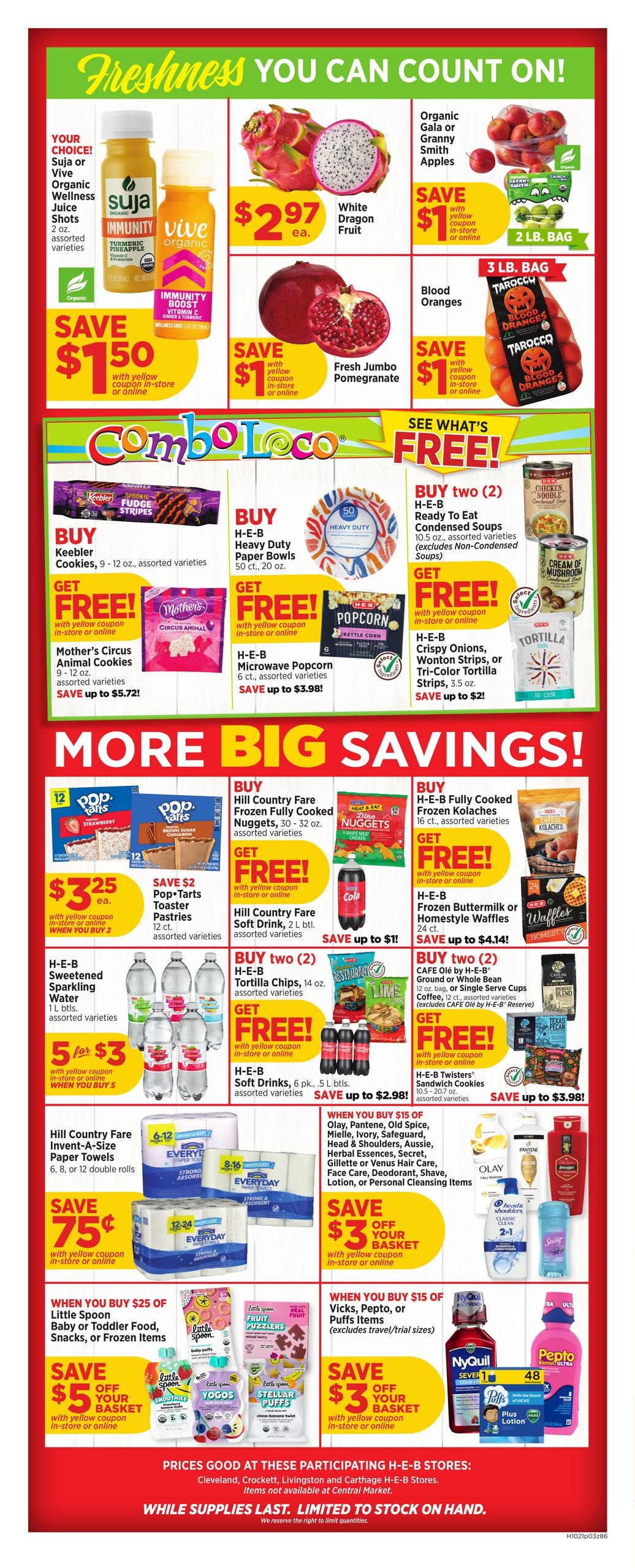 H-E-B (Keatchie Area, LA) Weekly Ad October 21 - 27, 2026