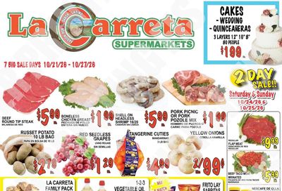 La Carreta Supermarkets Weekly Ad October 21 - 27, 2026