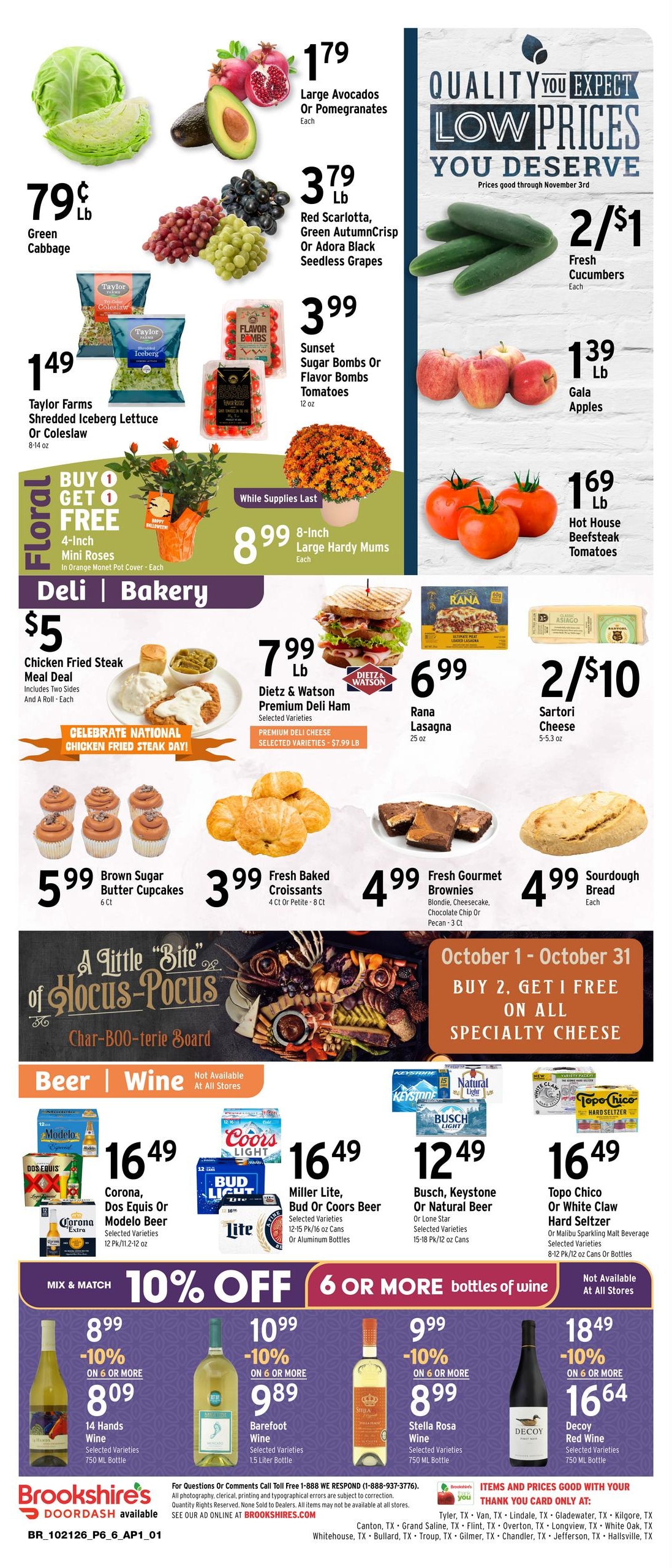 Brookshire's (Tyler Area, TX) Weekly Ad October 21 - 27, 2026