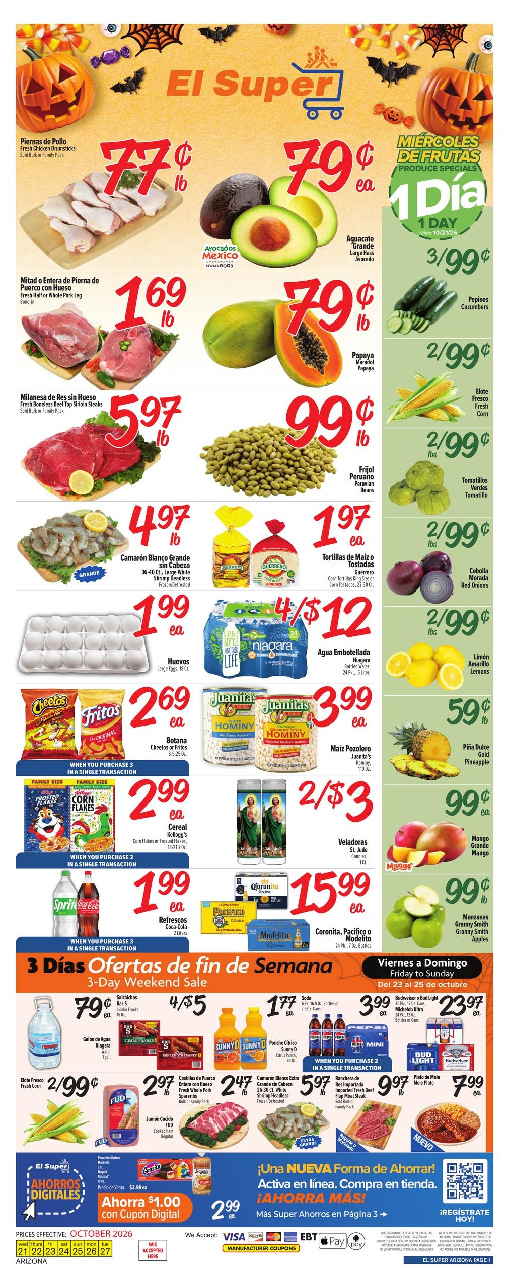 El Super (Apache Junction Area, AZ) Weekly Ad October 21 - 27, 2026