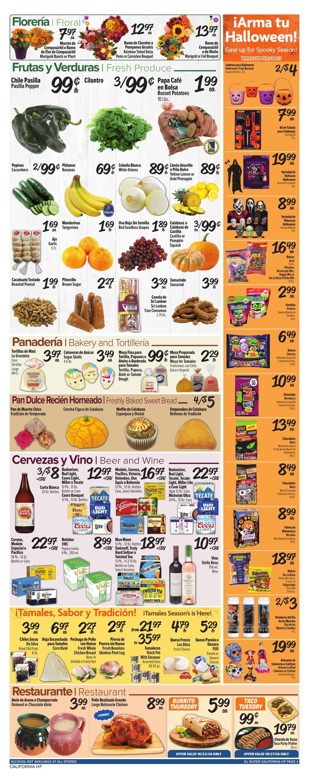 El Super (Acton Area, CA) Weekly Ad October 21 - 27, 2026