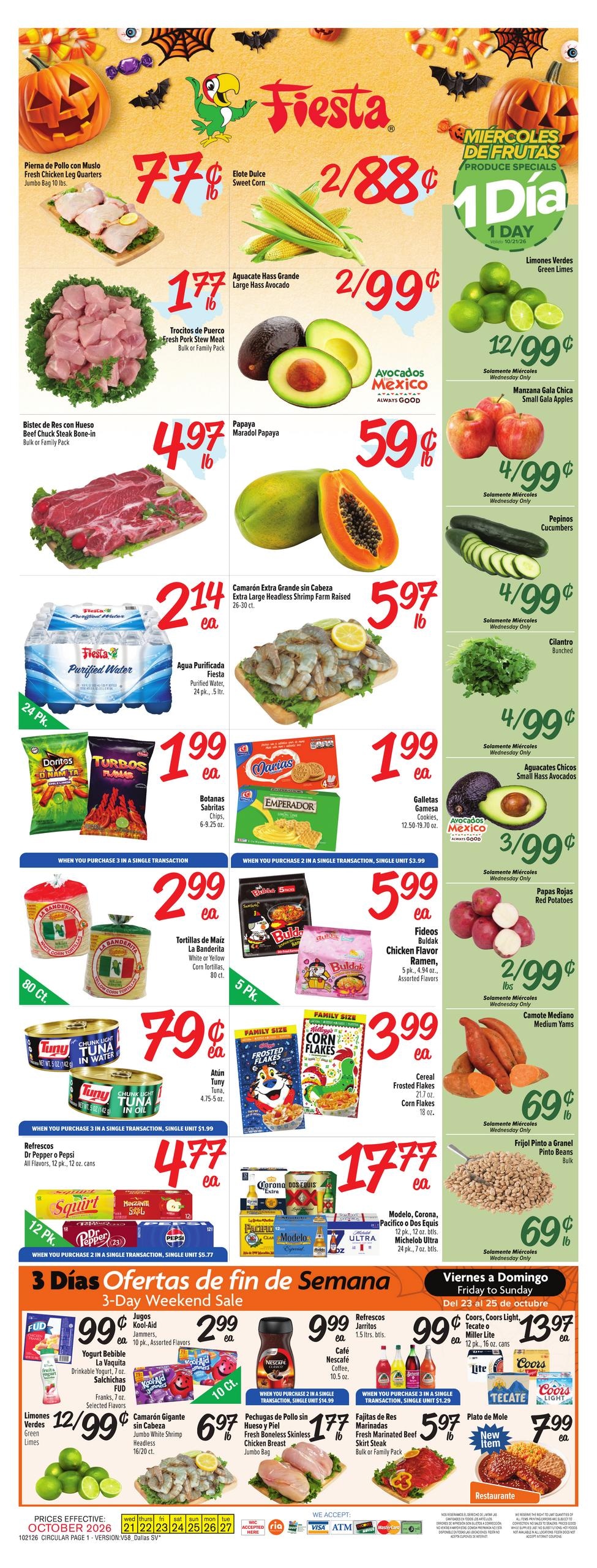 Fiesta Mart (Richardson Area, TX) Weekly Ad October 21 - 27, 2026