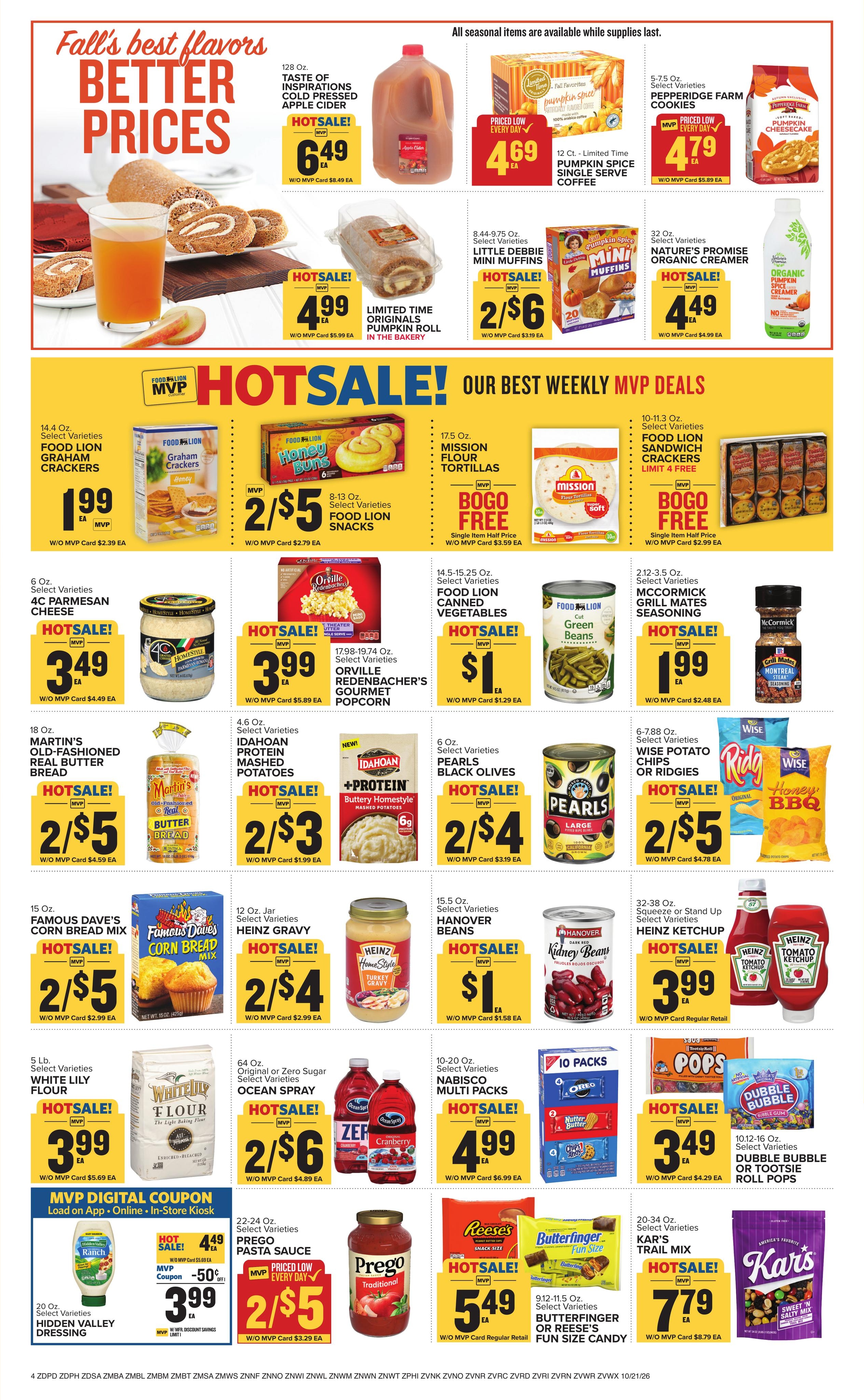 Food Lion (Bethany Beach Area, DE) Weekly Ad October 21 - 27, 2026
