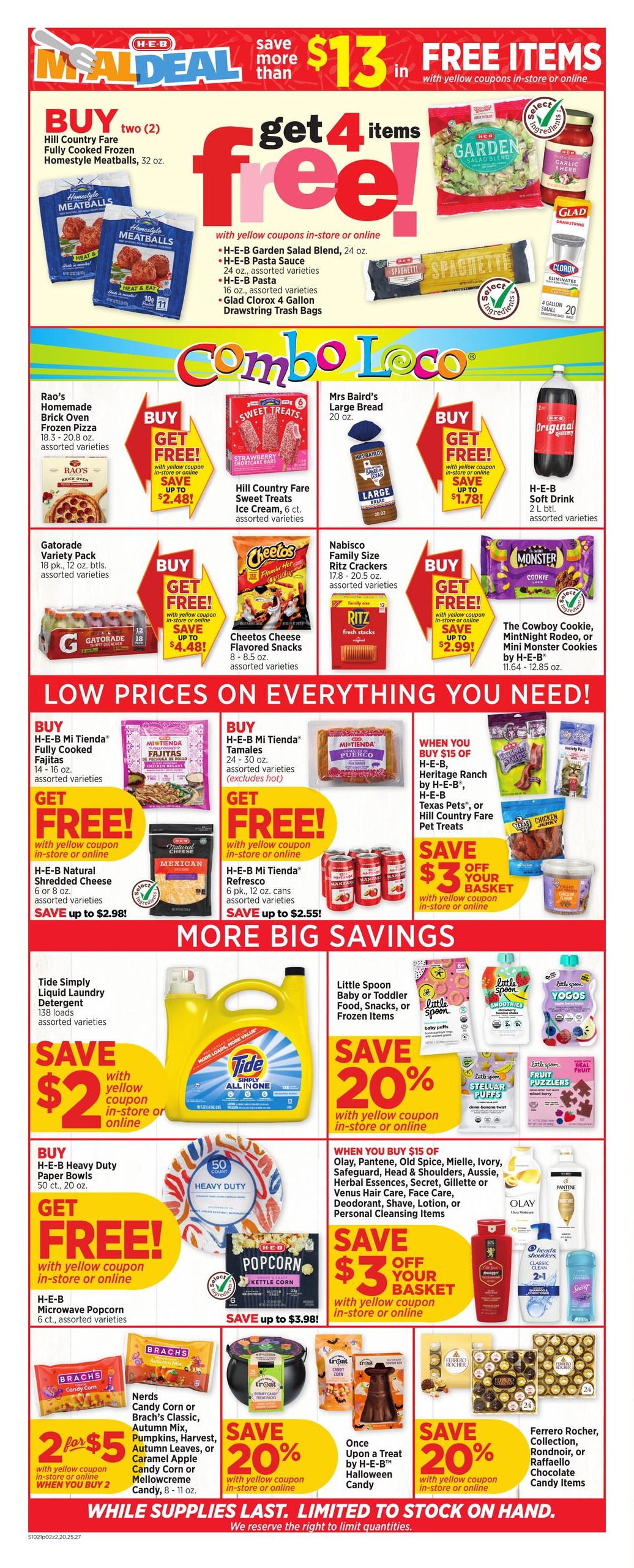 H-E-B (Combes Area, TX) Weekly Ad October 21 - 27, 2026