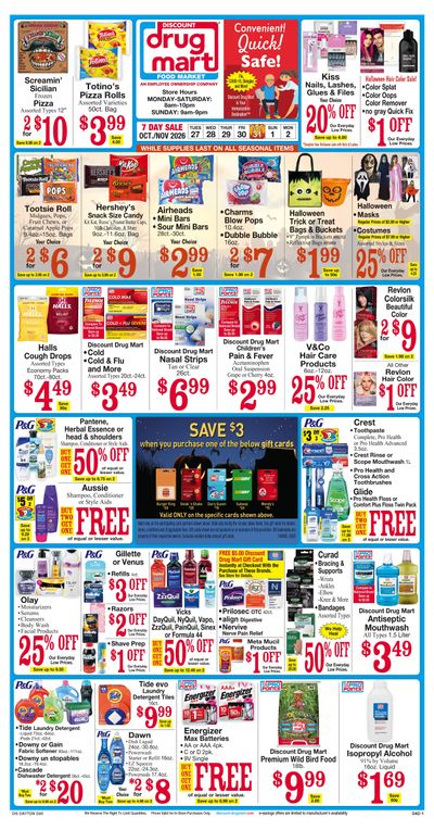 Discount Drug Mart (Ohio) Weekly Ad October 28 - November 3, 2026