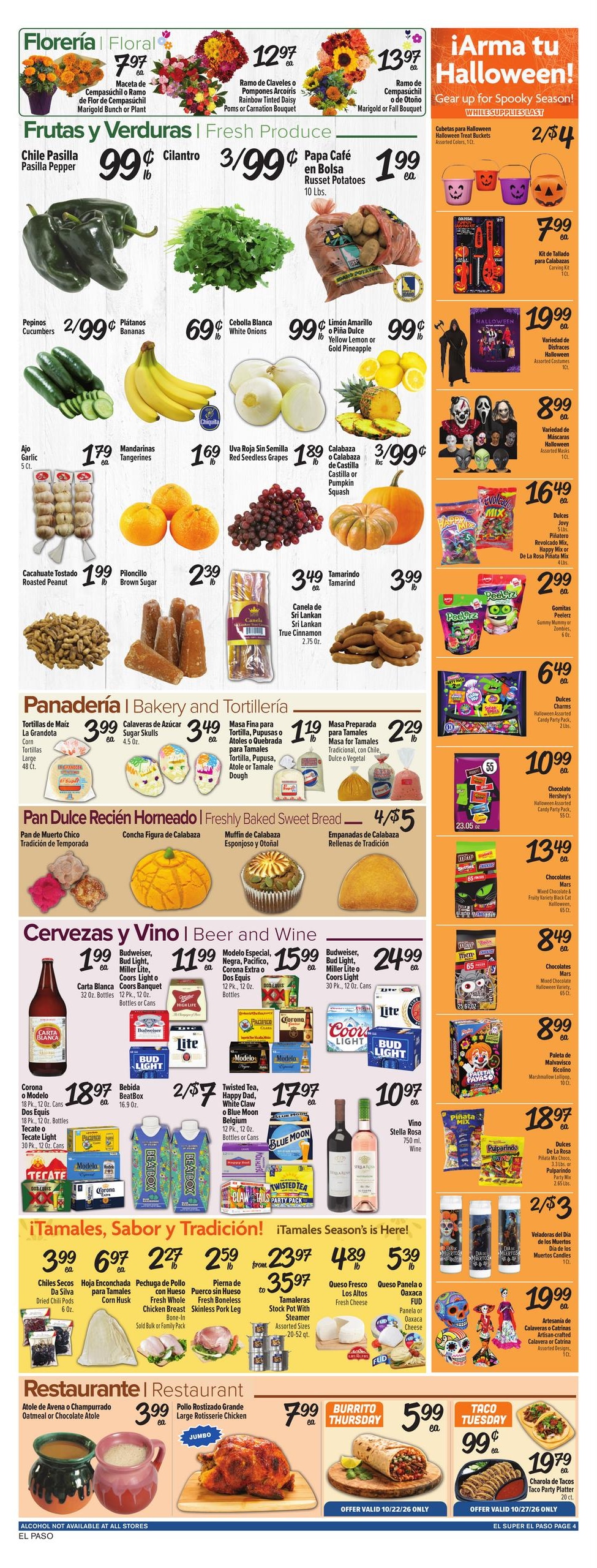 El Super (El Paso Area, TX) Weekly Ad October 21 - 27, 2026
