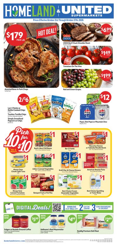 Homeland Stores (Okemah, OK) Weekly Ad October 21 - 27, 2026