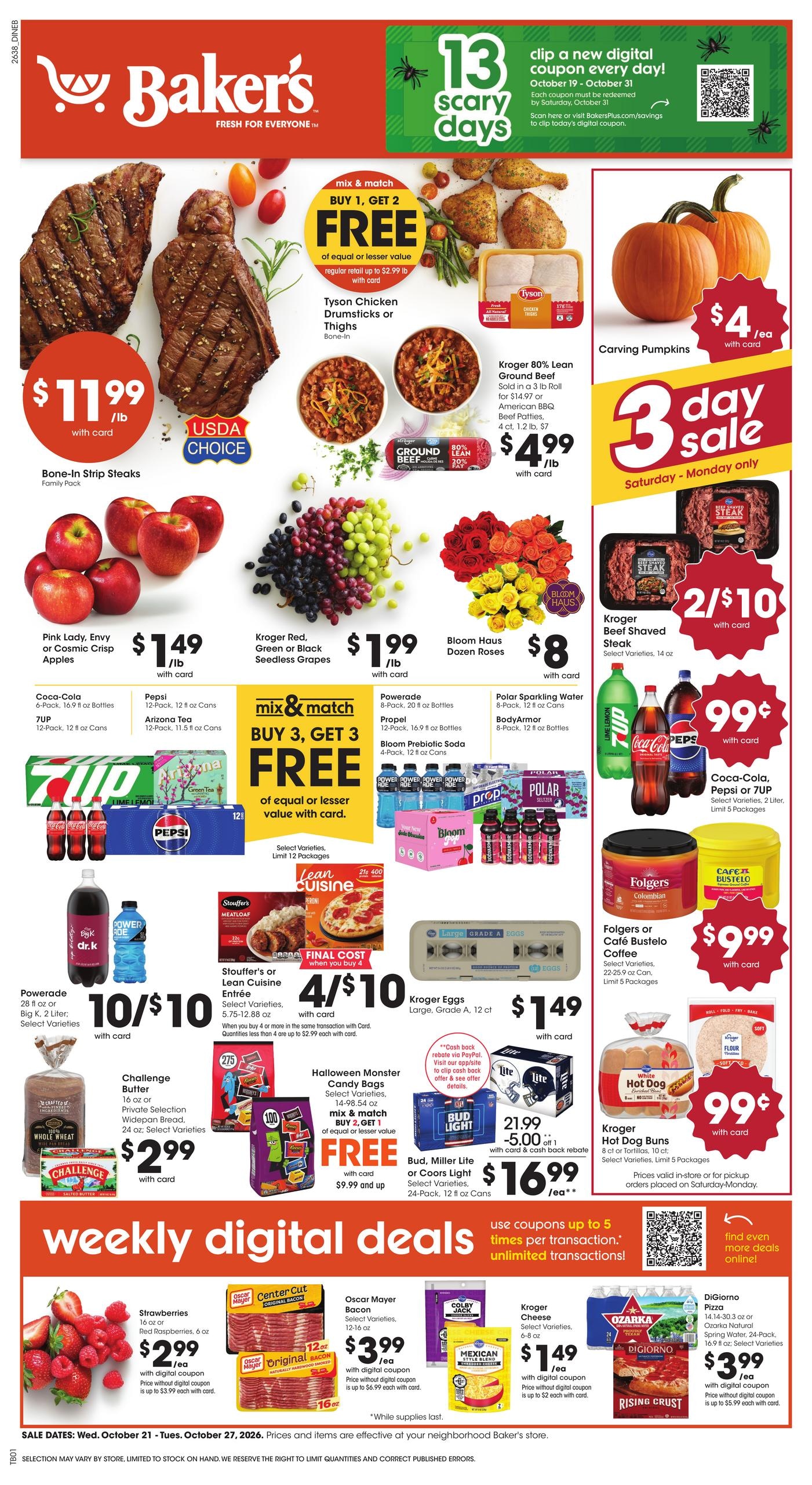 Baker's (Omaha Area, NE) Weekly Ad October 21 - 27, 2026