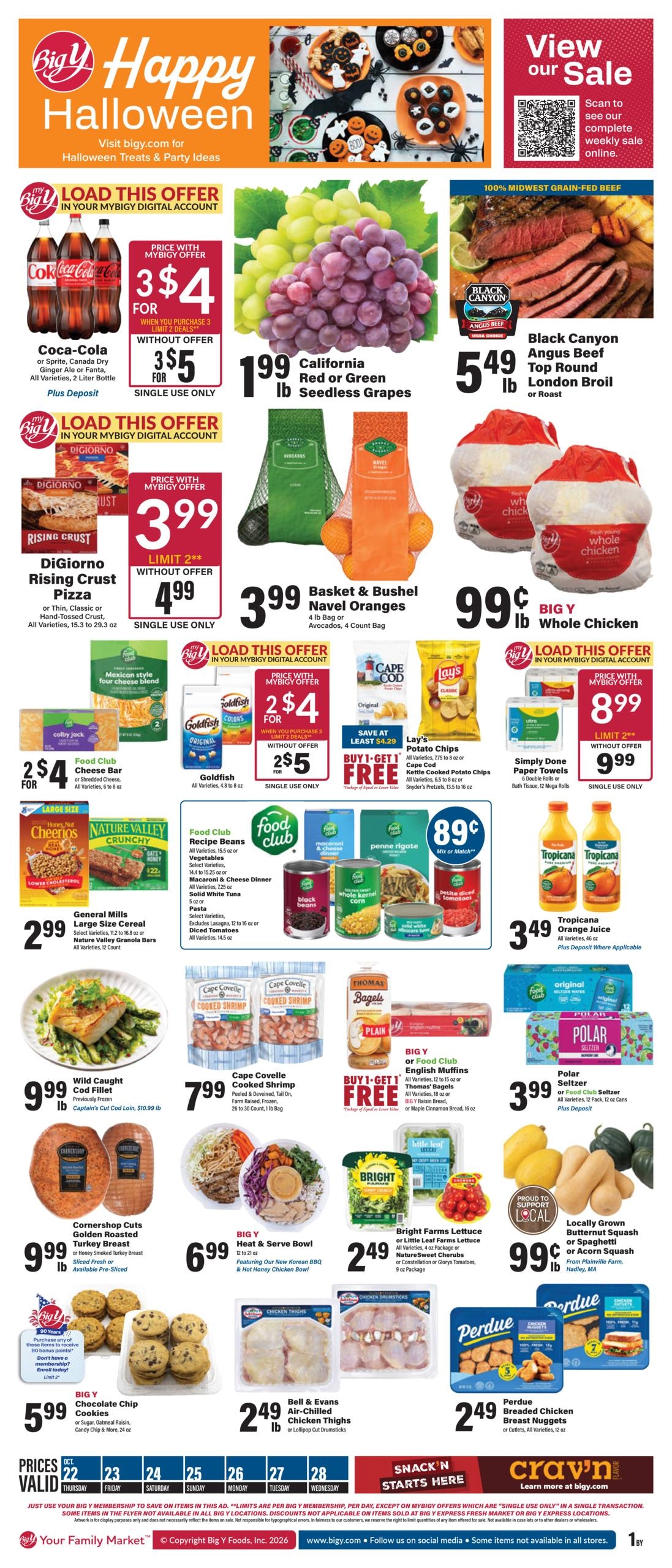 Big Y (Accord Area, MA) Weekly Ad October 22 - 28, 2026